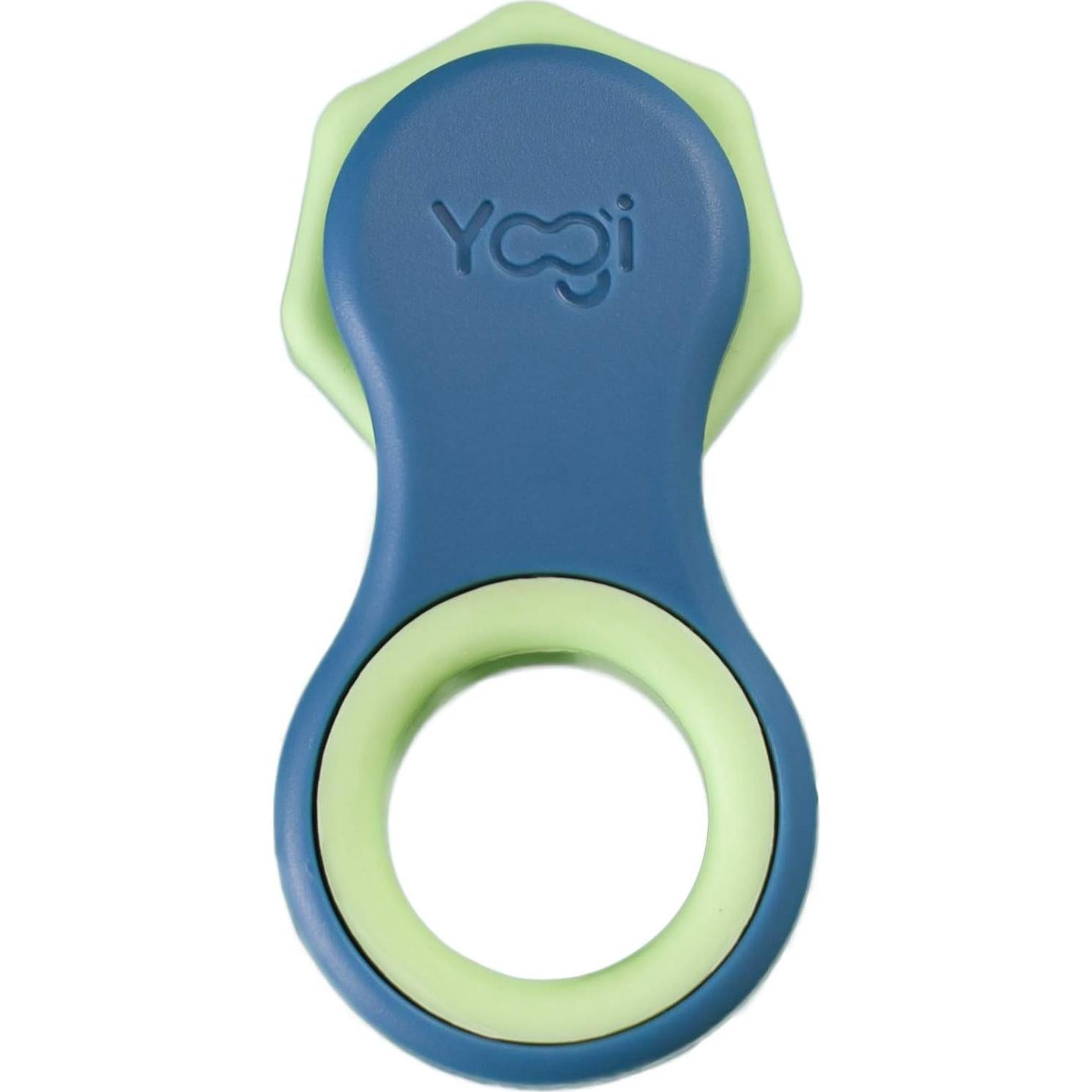 Yogi Juguete Antiestrés - Spinner Verde Azulado, 5 Anillos
