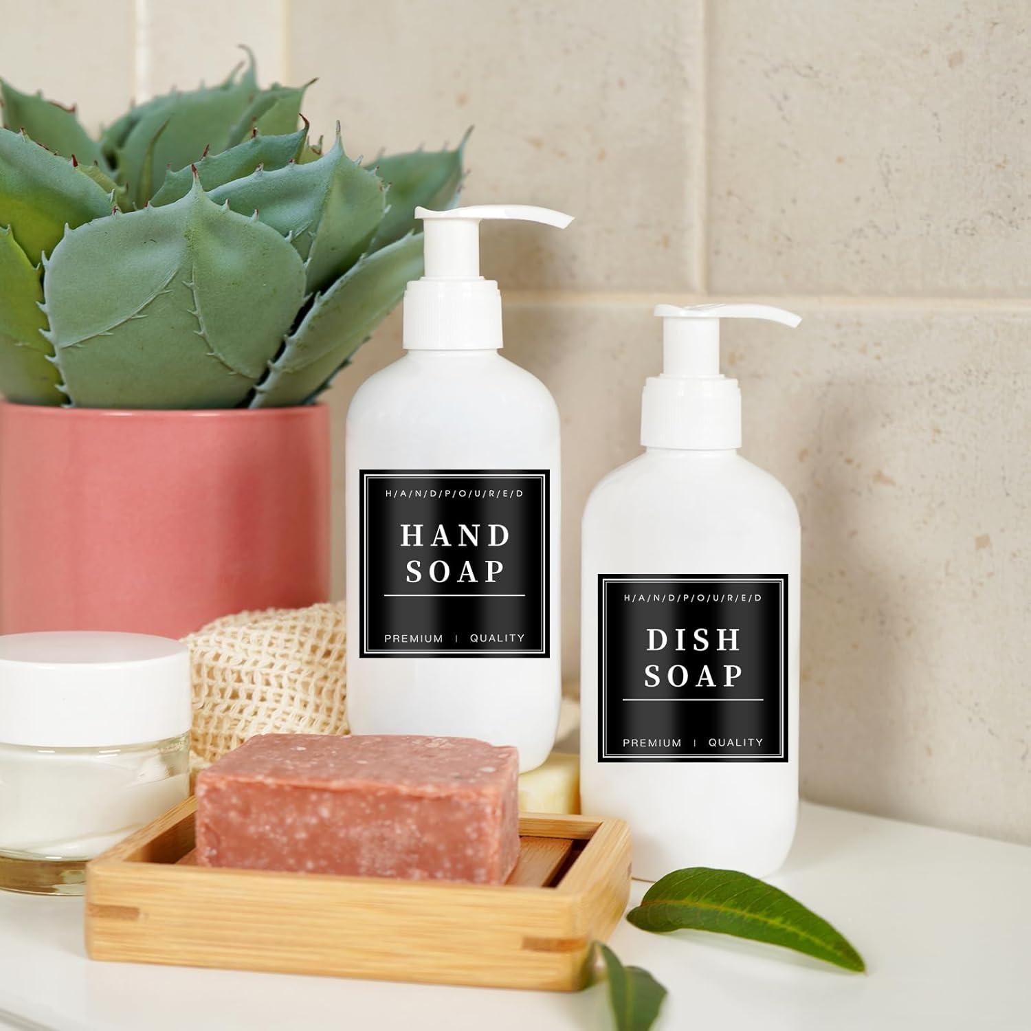 Etiquetas Impermeables TESWEY para Botellas de Baño 24PCS