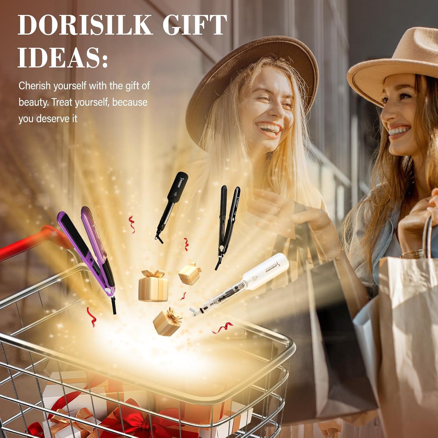 Plancha de Vapor DORISILK 2.0 Cerámica 1 Pulgada Profesional