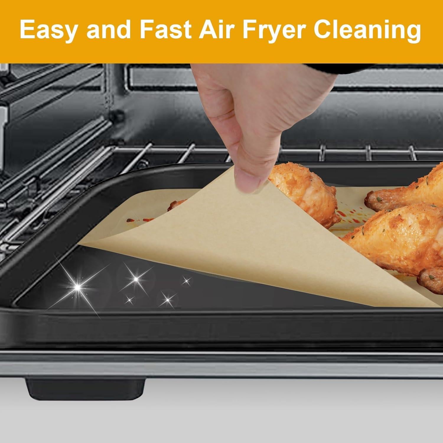 100 Piezas Papel Pergamino 30x30 cm SIUDANGKA para Freidora