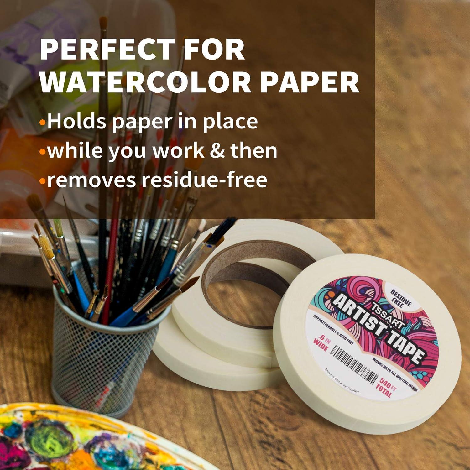 Paquete de 3 Cintas de Artista TSSART 1.52 cm Ancho 54.86 m