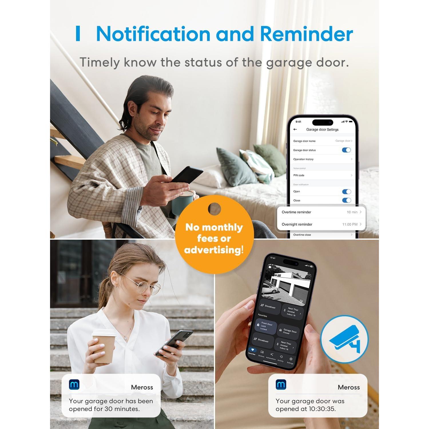 Control Remoto de Puerta de Garaje Inteligente Meross MSG100