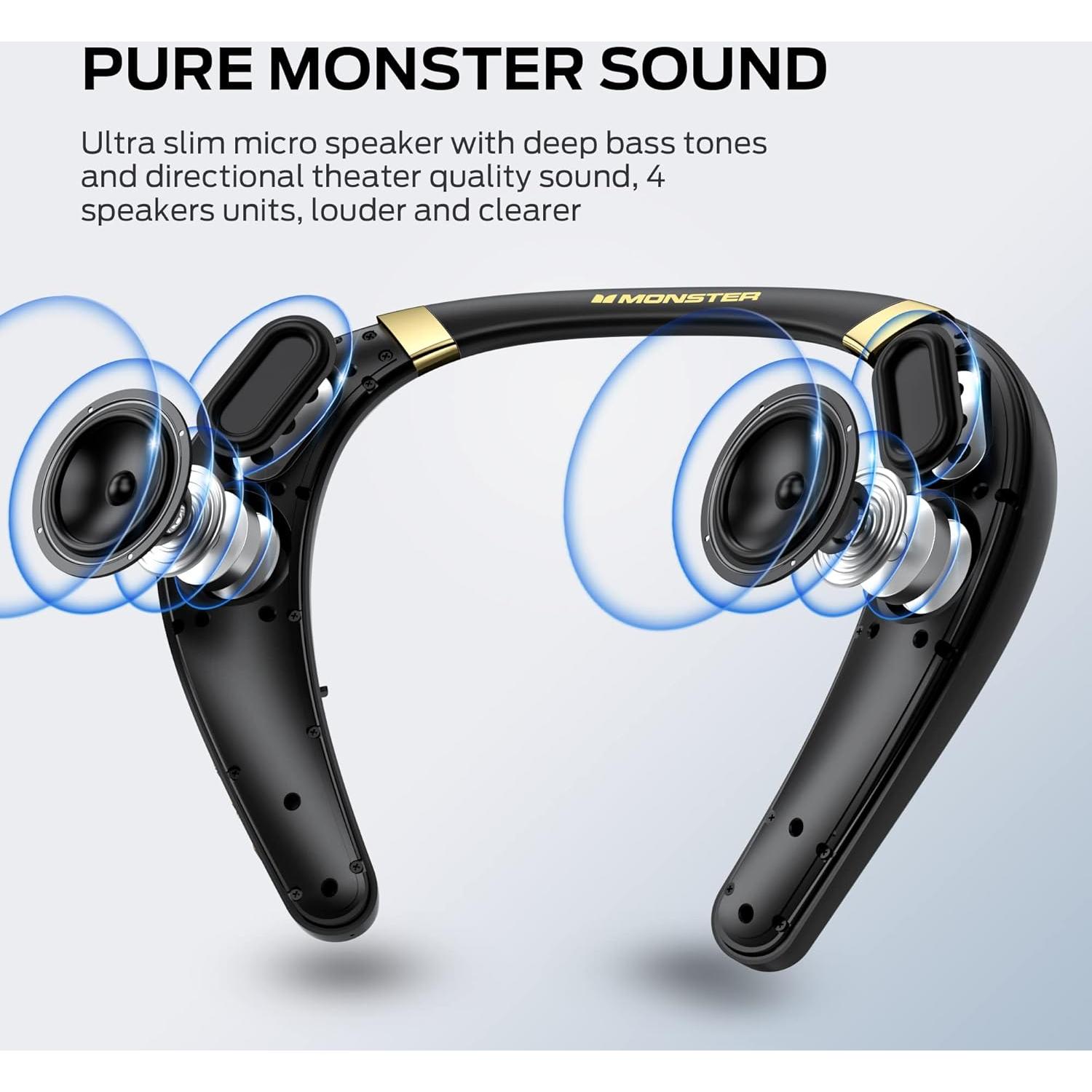 Altavoz Bluetooth Monster Boomerang con Banda para el Cuello IPX7