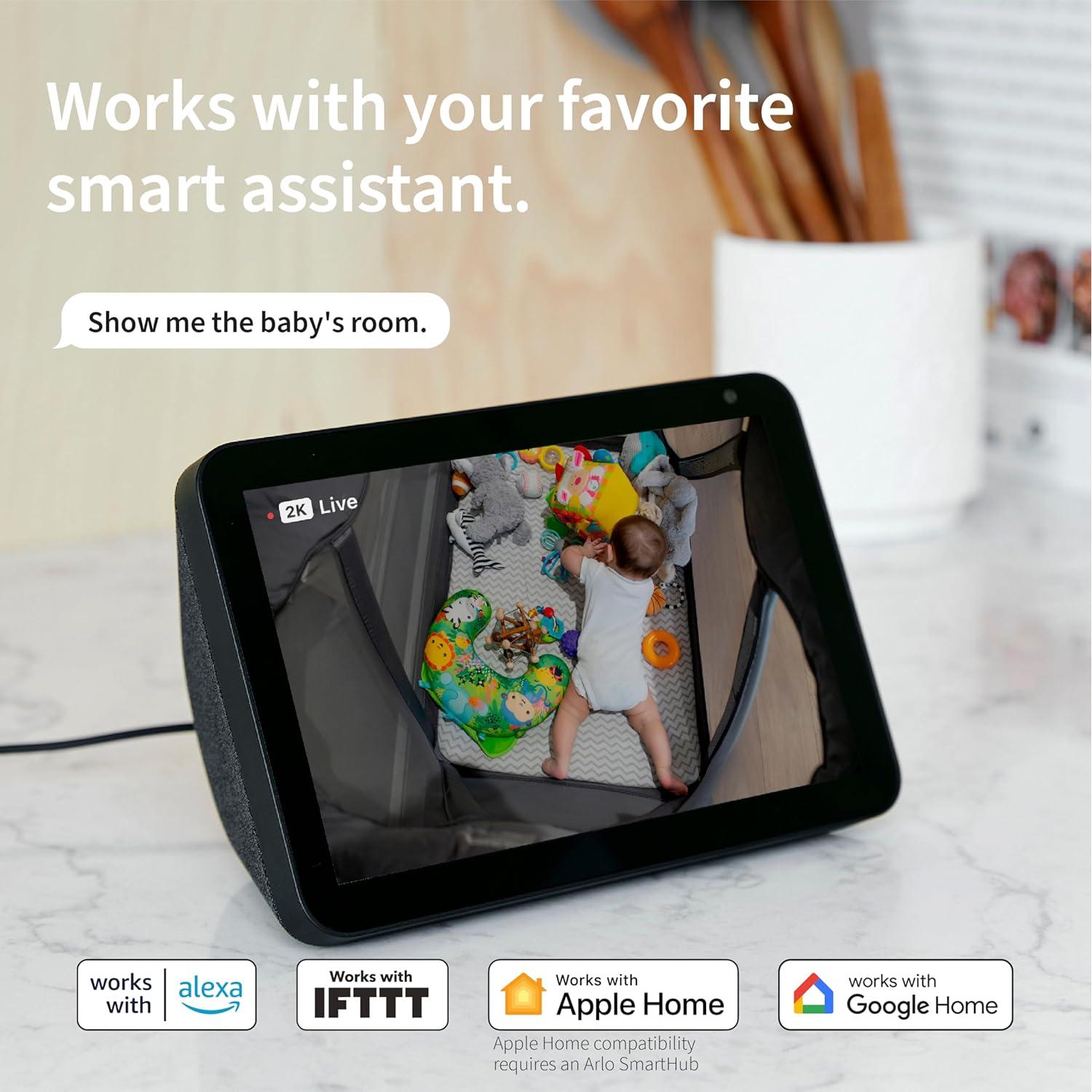 Cámara Arlo Esencial 2K Interior | 2 Cámaras | Audio Bidireccional