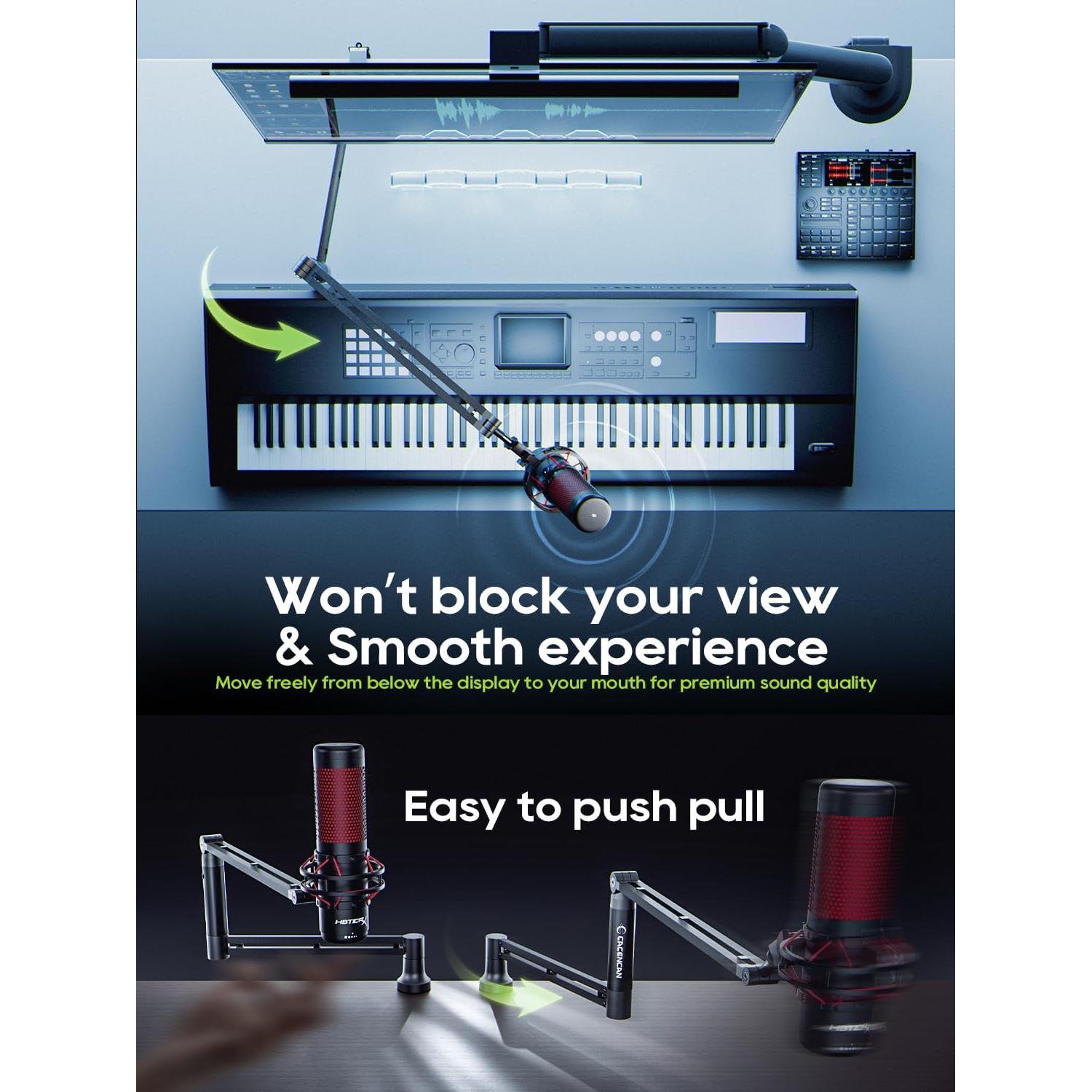 Brazo de Micrófono Plegable M05 con Montaje de Escritorio 1kg