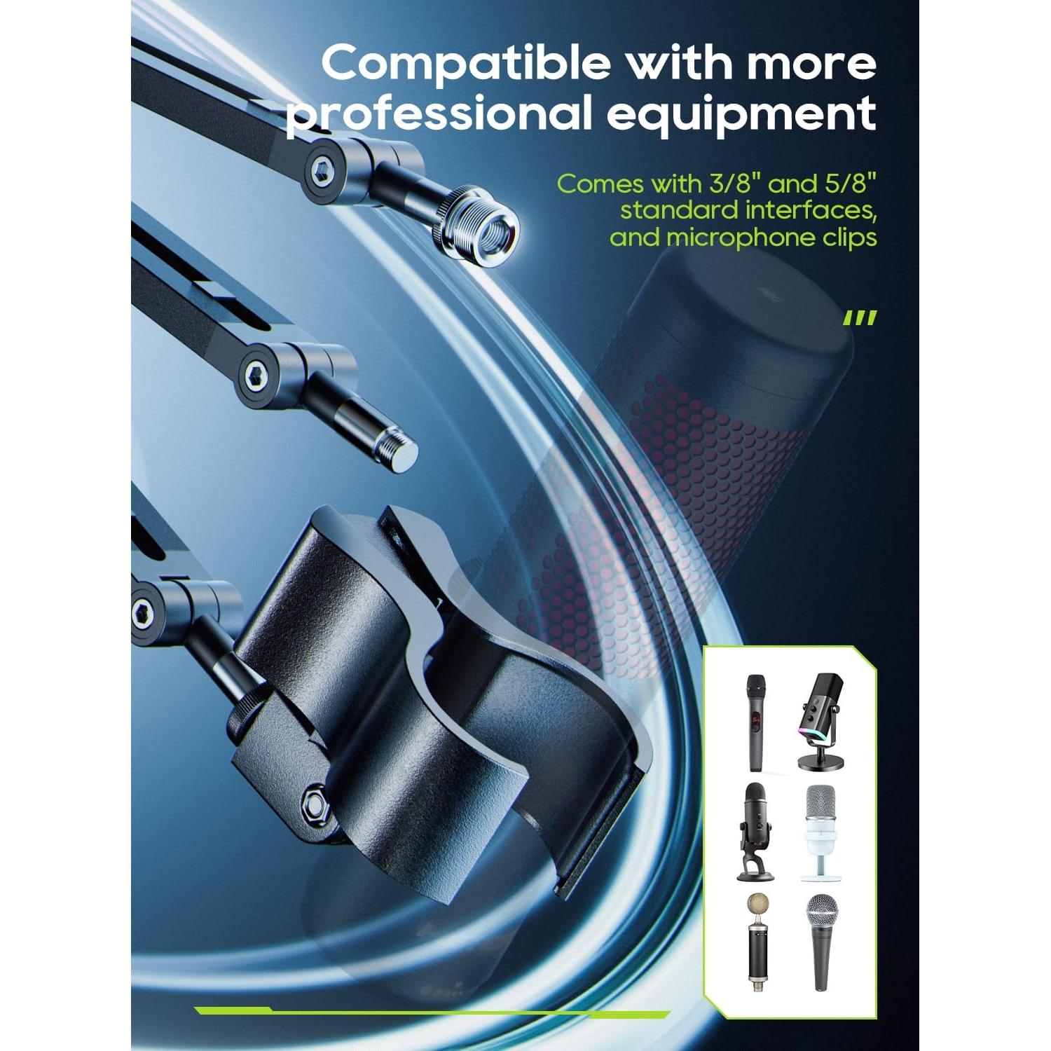 Brazo de Micrófono Plegable M05 con Montaje de Escritorio 1kg