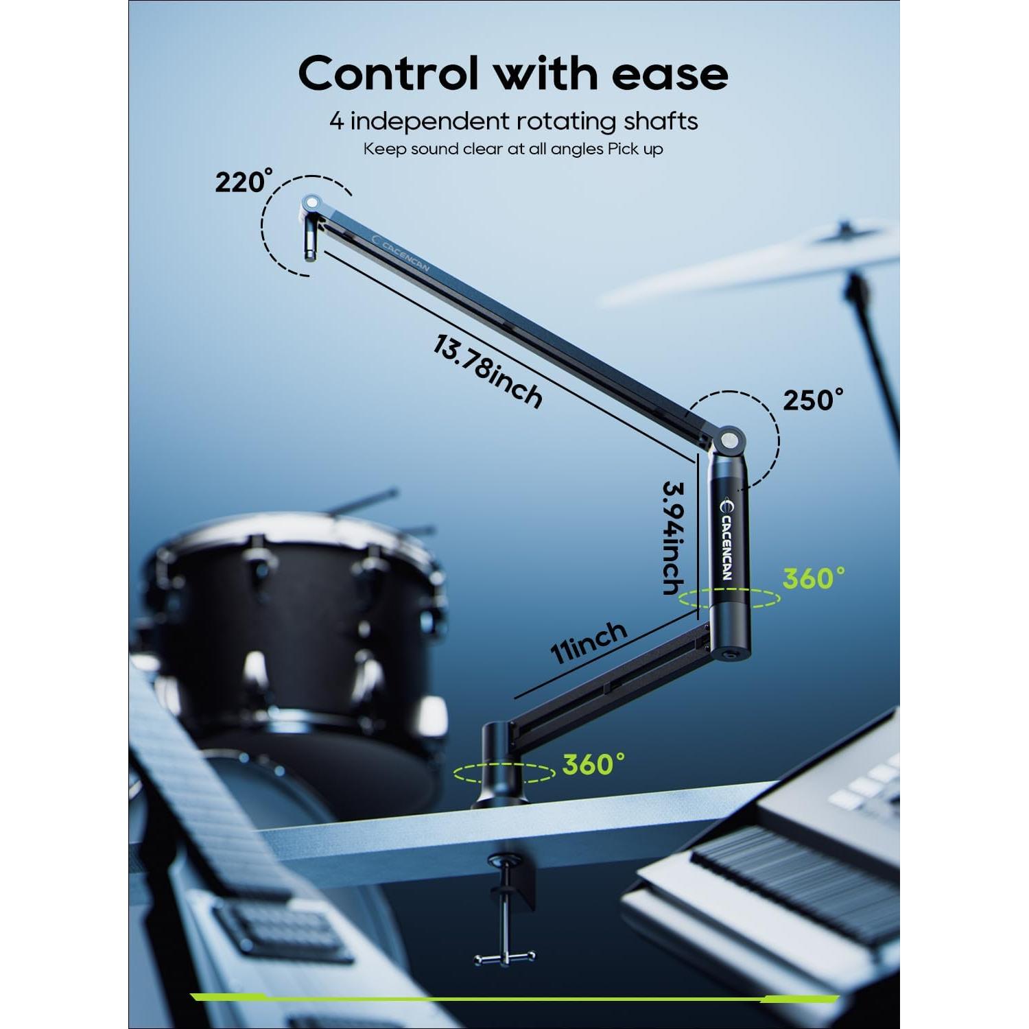 Brazo de Micrófono Plegable M05 con Montaje de Escritorio 1kg