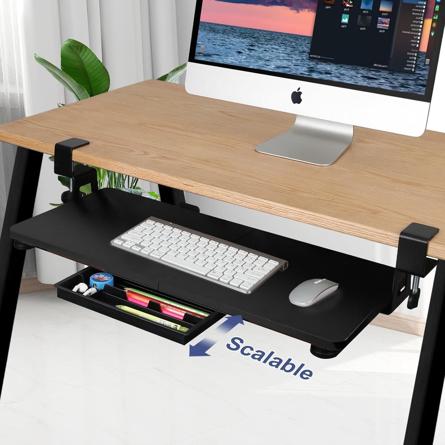 Bandeja de Teclado KAHOYI Extraíble 67.9x30 cm Negra