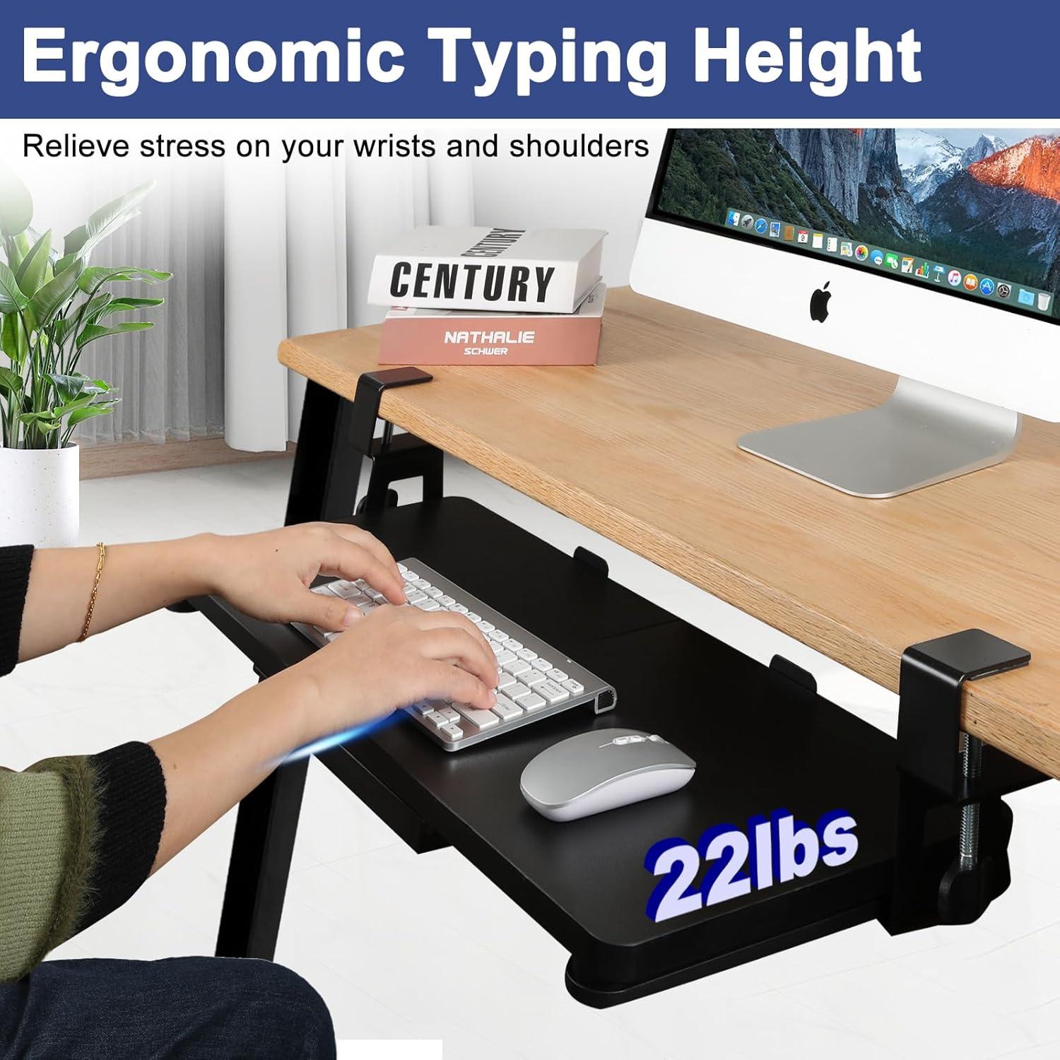 Bandeja de Teclado KAHOYI Extraíble 67.9x30 cm Negra