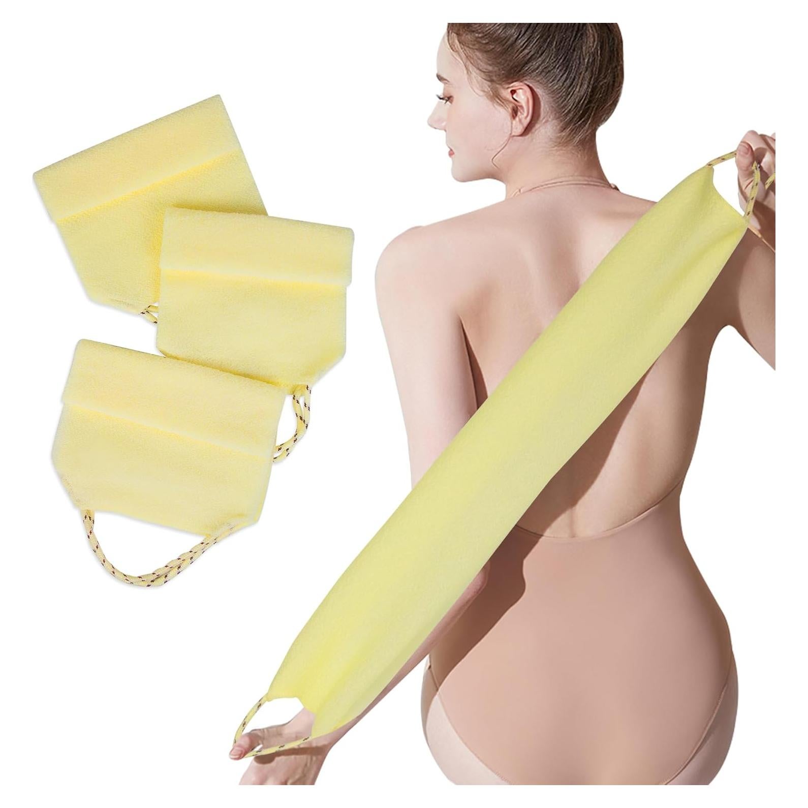 Toalla Exfoliadora de Doble Cara Silkyhose 3 Pcs Beige