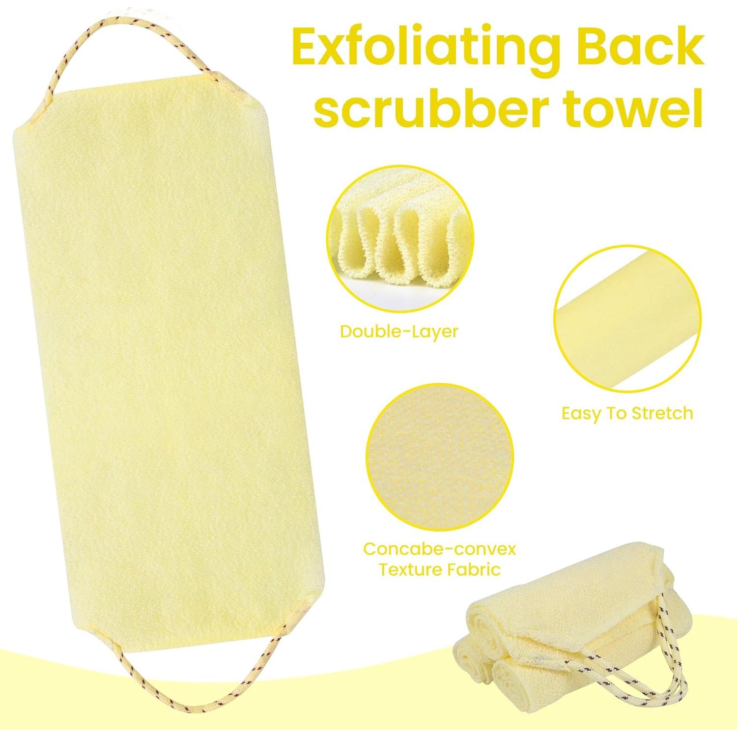 Toalla Exfoliadora de Doble Cara Silkyhose 3 Pcs Beige