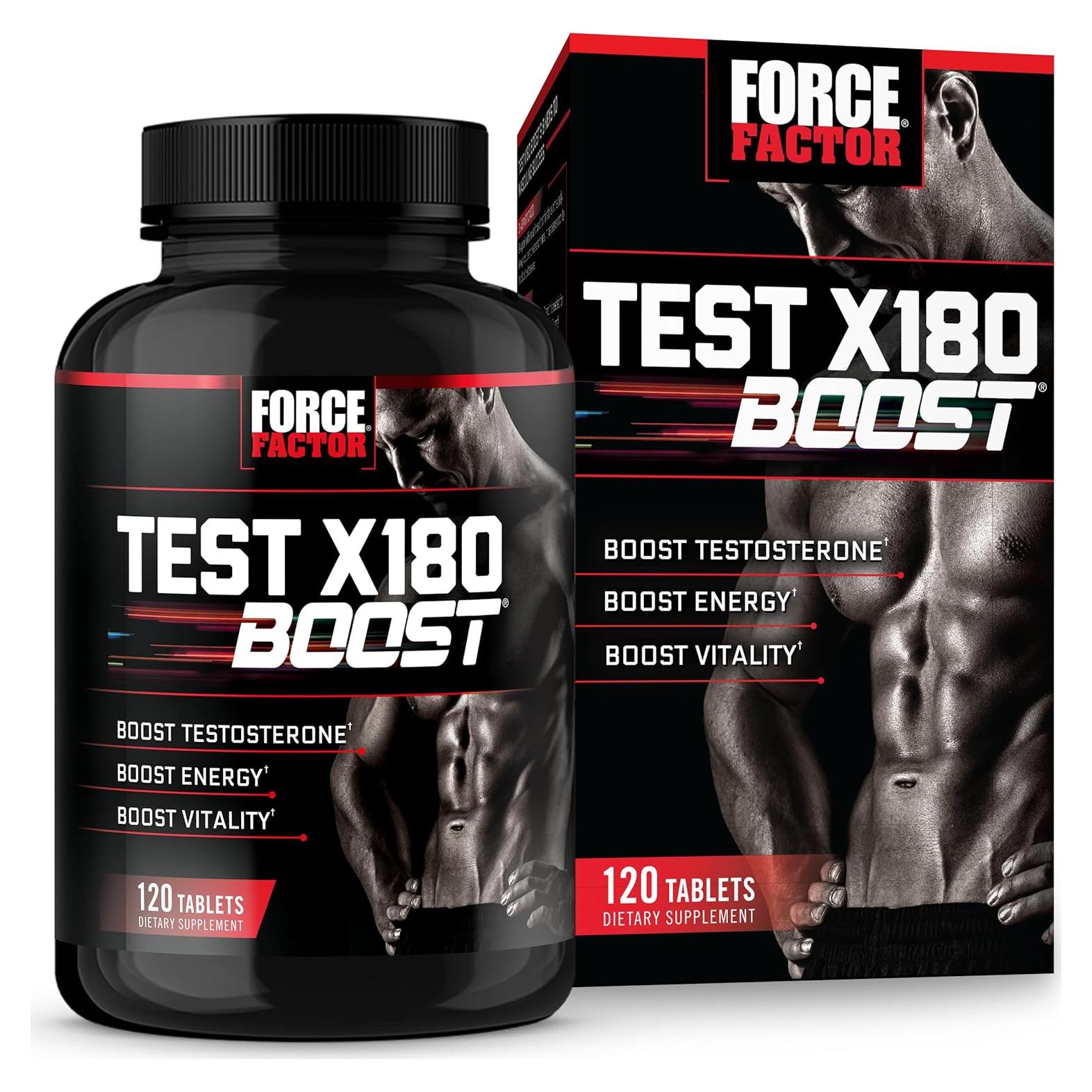 FORCE FACTOR Test X180 Boost 120 Tabletas Soporte Testosterona