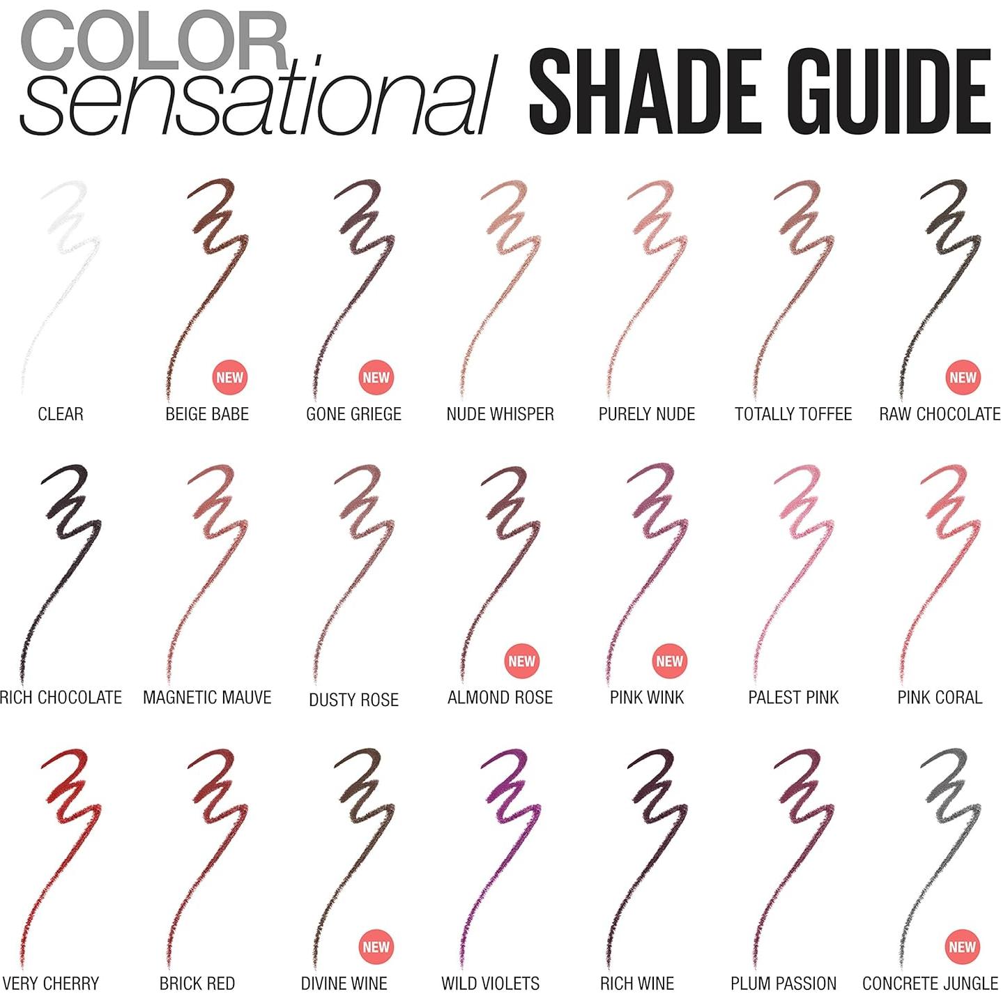 Lápiz Labial de Contorno Maybelline Color Sensacional Beige Babe