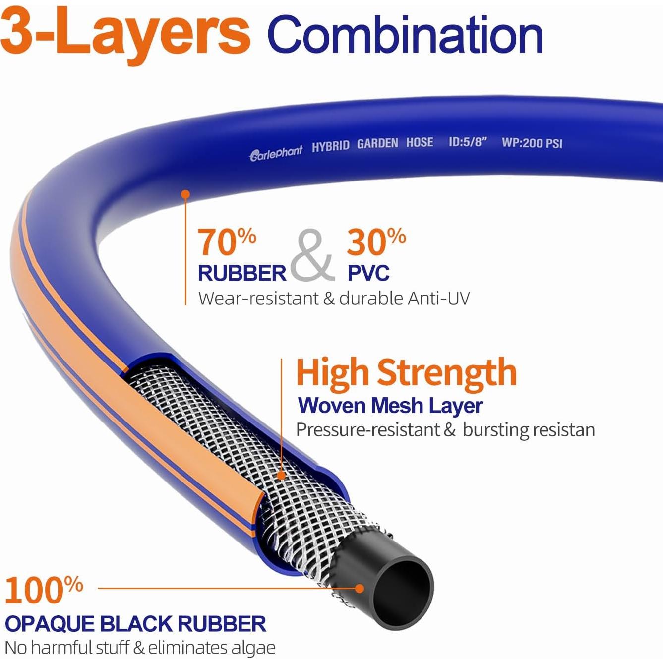 Manguera de Jardín Garlephant 3 pies 70% Caucho 30% PVC