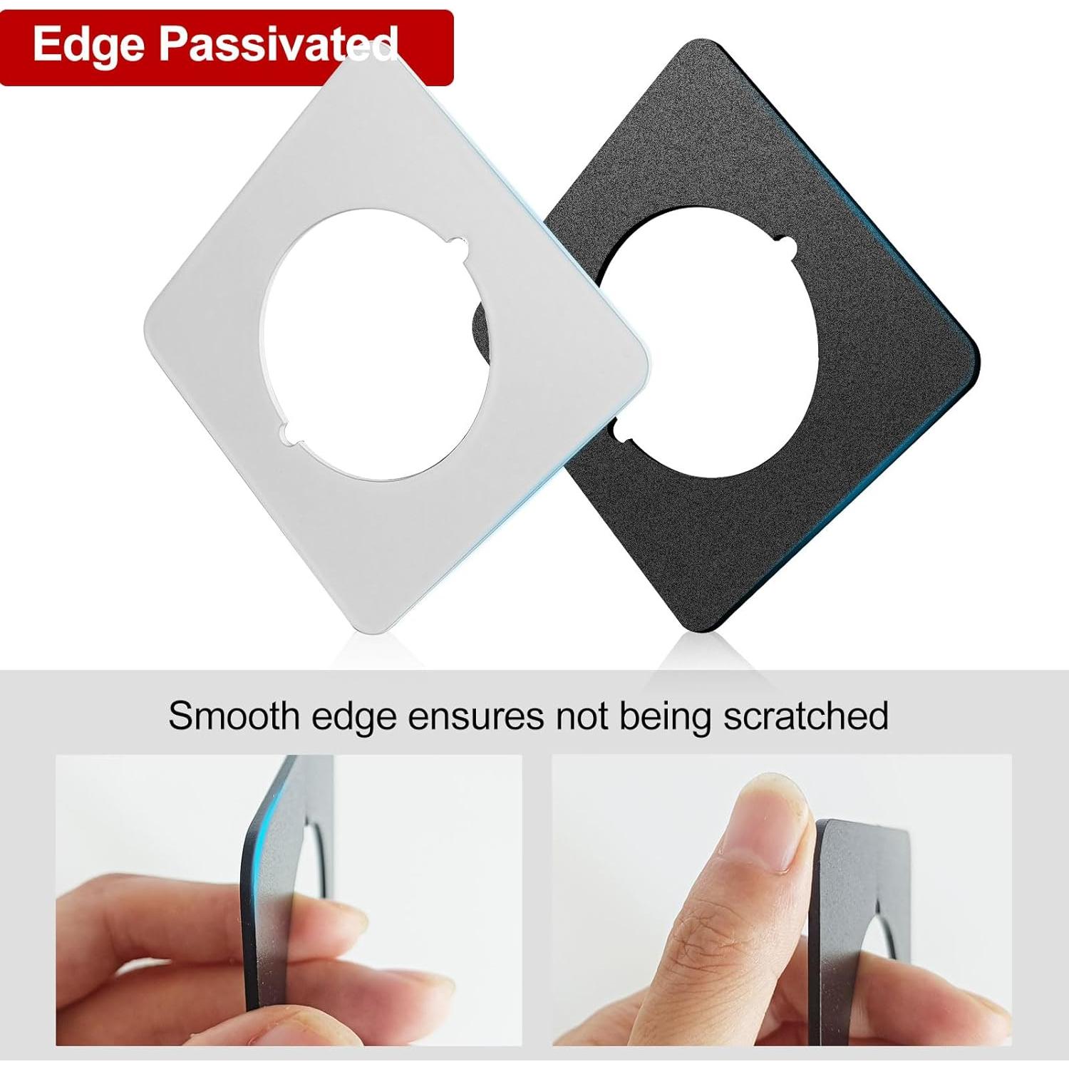 Placas de cicatriz para pomo de puerta MOSECYOU, 2 piezas, negro mate