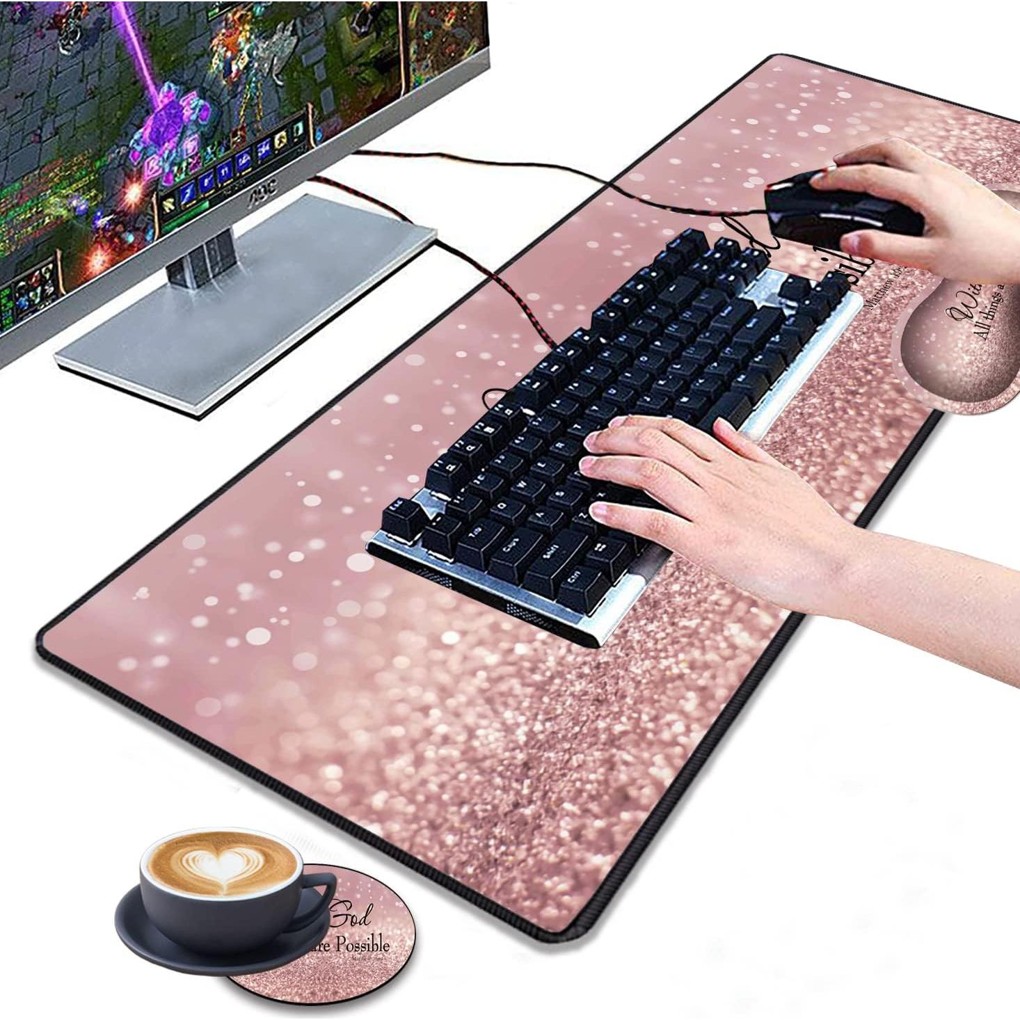 Alfombrilla de Escritorio Gaming Aierhe 80x30cm Antideslizante