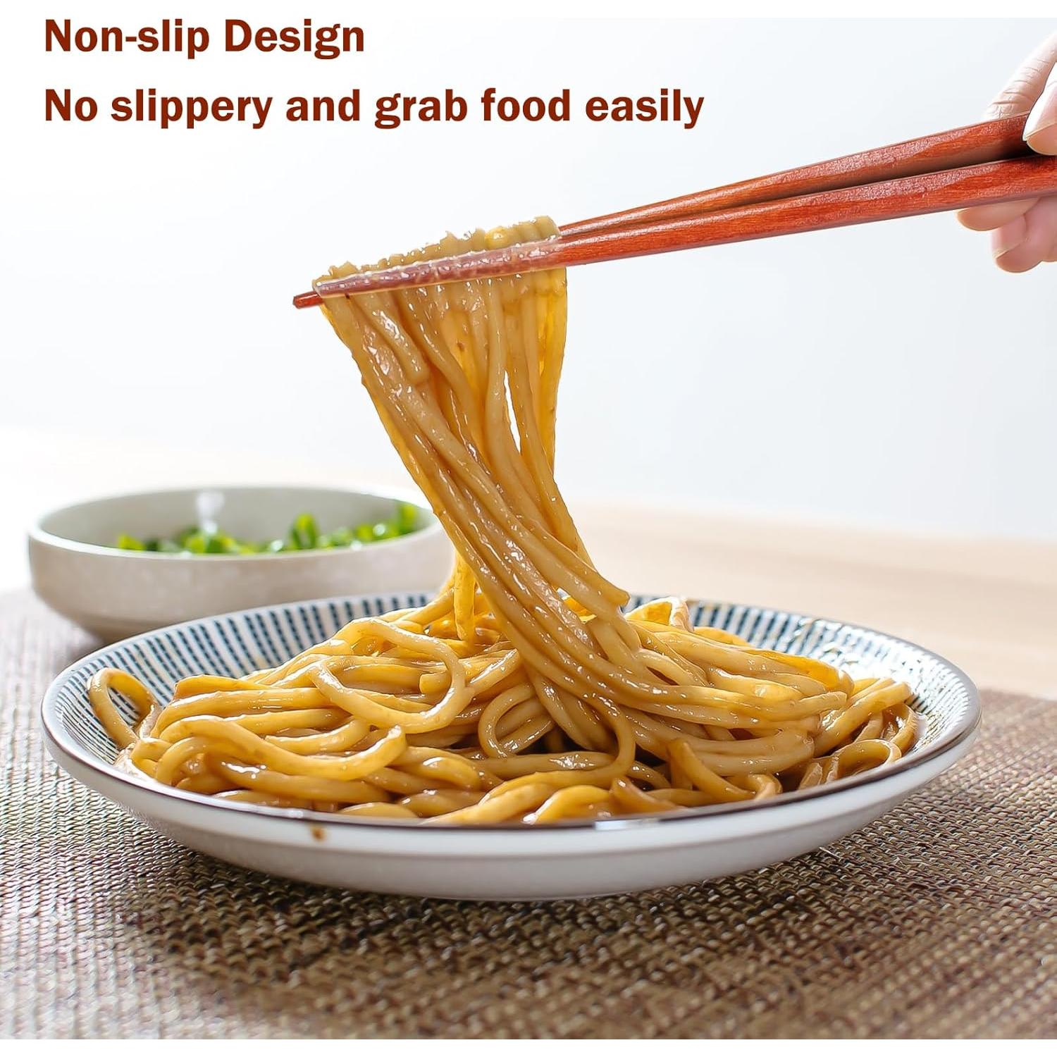 Palillos Reutilizables KAHACIYO 22.5 cm Madera Natural 5 Pares