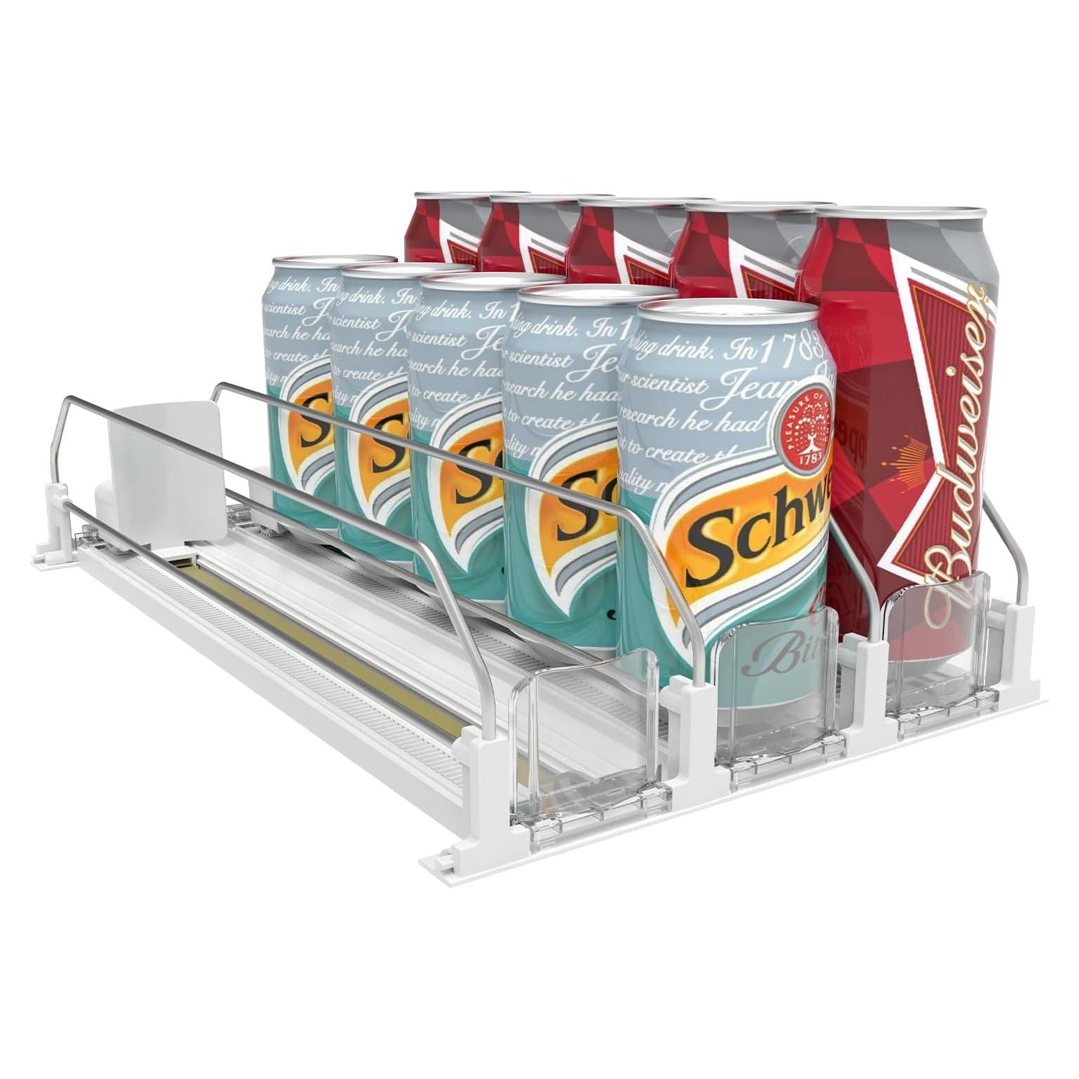 Dispensador de Latas de Refresco GLGN Ajustable Blanco 38cm