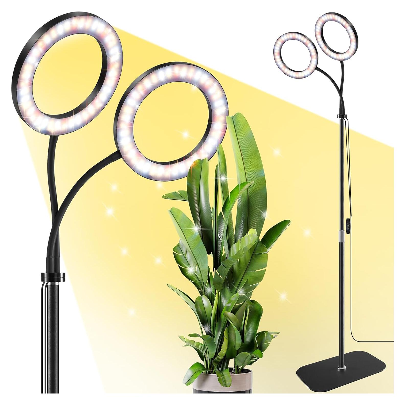 Luz de Crecimiento LED LPMZMBL 2 Cabezas 24W Altura Ajustable