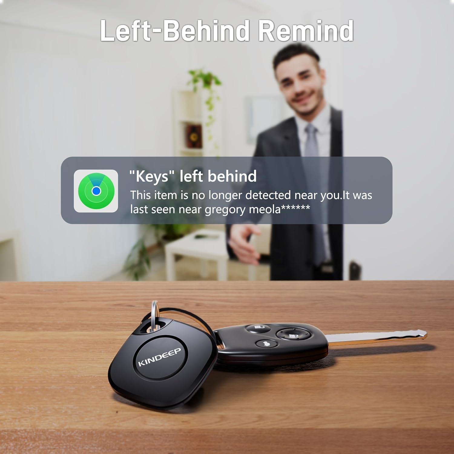 Localizador Inteligente KINDEEP Air Tag Bluetooth - 4 Unidades