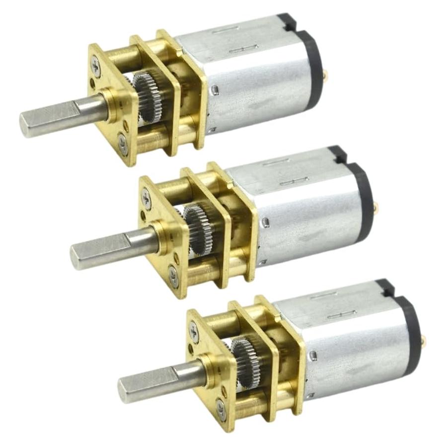 CHANCS Micro Reduction Motor Geared Motor N20 DC 3V 138RPM Speed Reduction Mini Motor DC Gear Motor for RC Car, Robot Model 3PCS