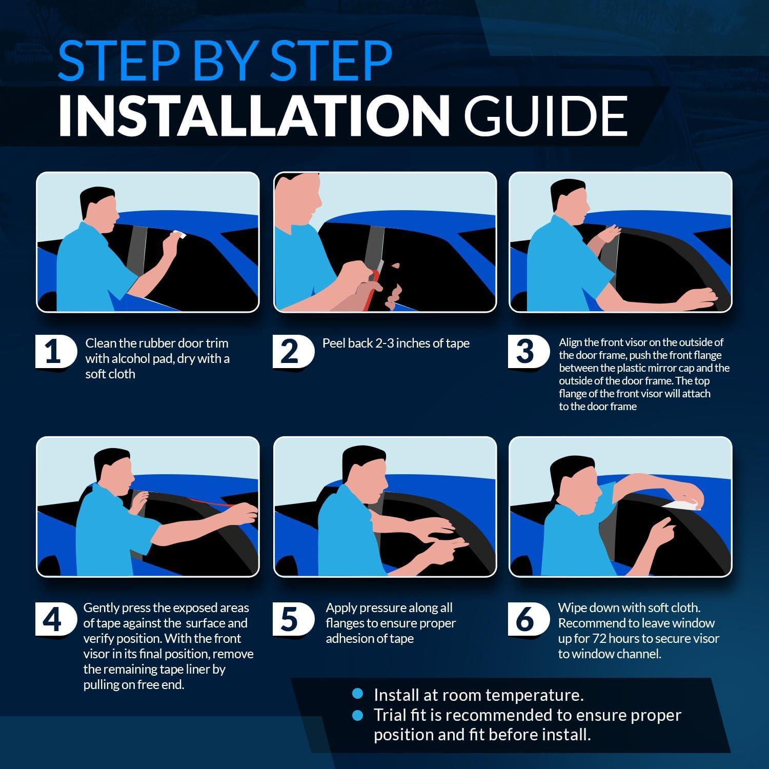 Deflector de Lluvia TuningPros WV-055-4 para Saturn Relay 2005-2007