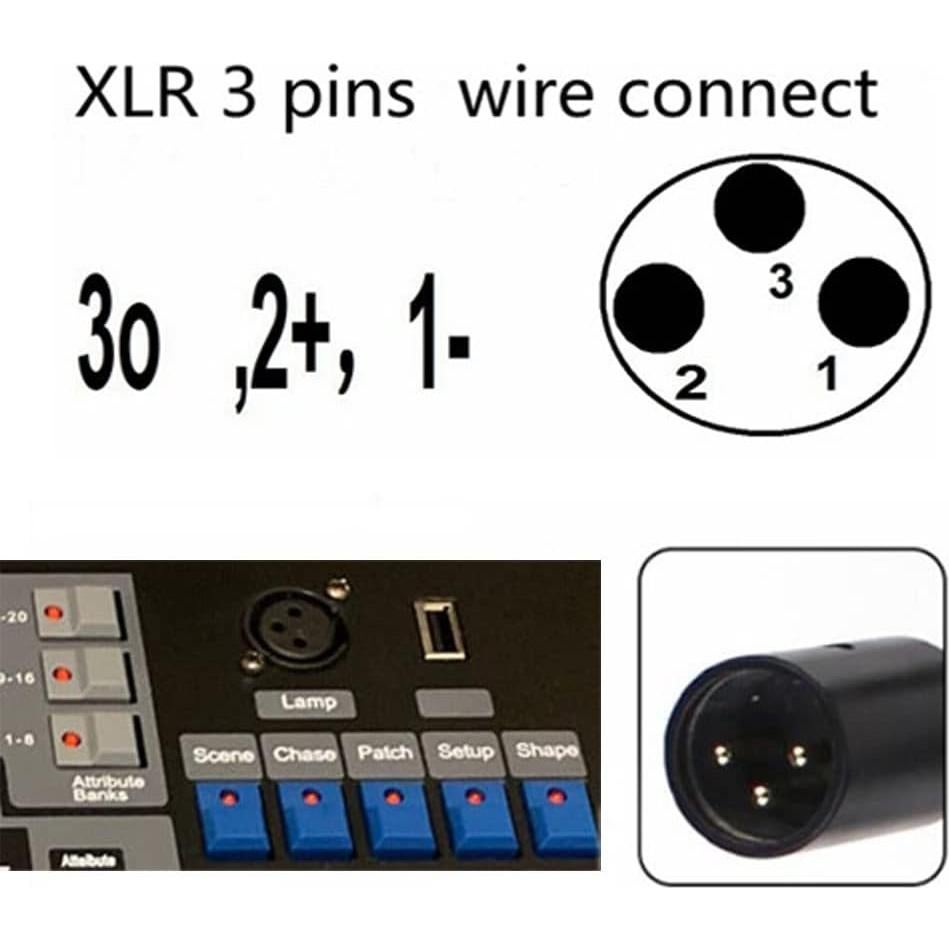 Lámpara LED JXRYWF 55,88 cm cuello de ganso XLR 3PIN