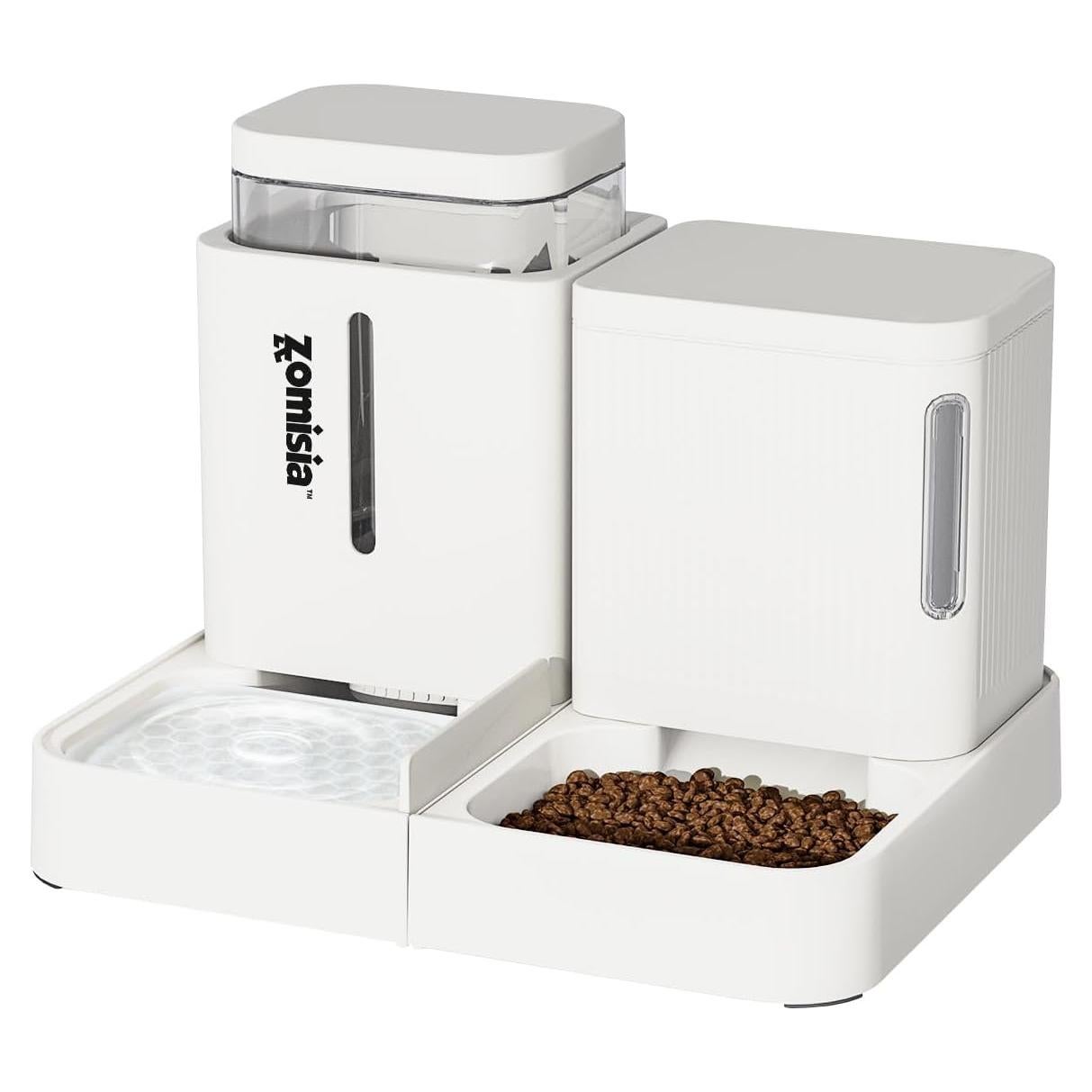 Comedero y dispensador Gravity Cat Apollo 2 en 1 Blanco