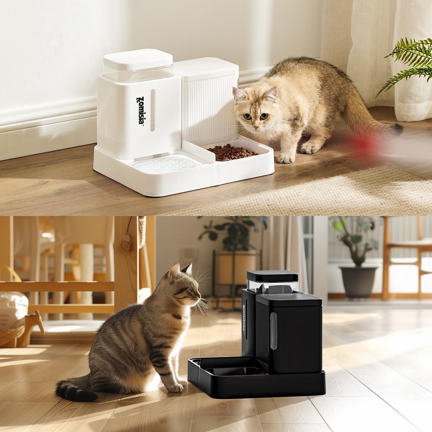 Comedero y dispensador Gravity Cat Apollo 2 en 1 Blanco