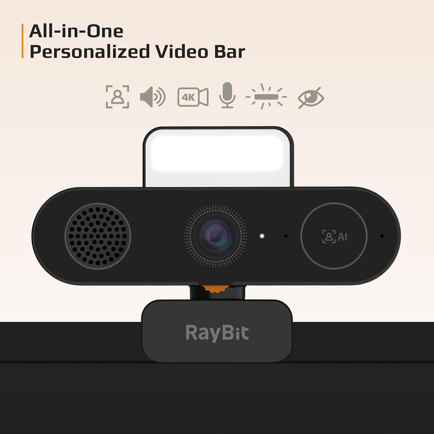 Cámara Web 4K RayBit SeeUpmini con Altavoz y Micrófono