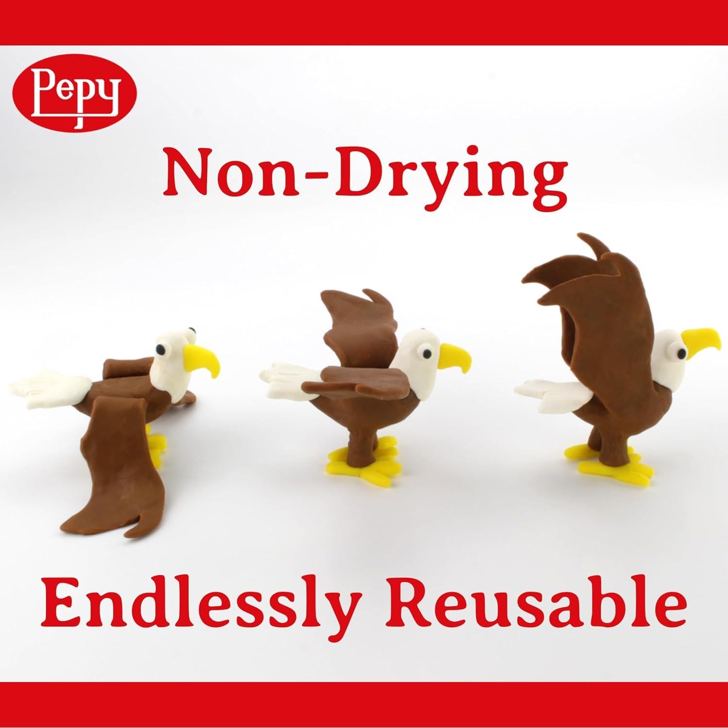 Pepy Plastilina No Secante Verde Claro Set 24 Barras 1.4 oz