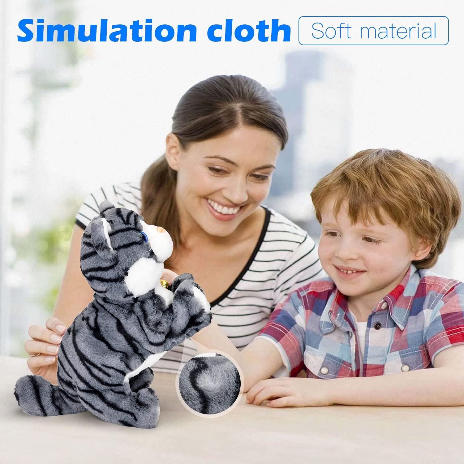 Gato Robot Interactivo Smalody con Ojos LED - Gris