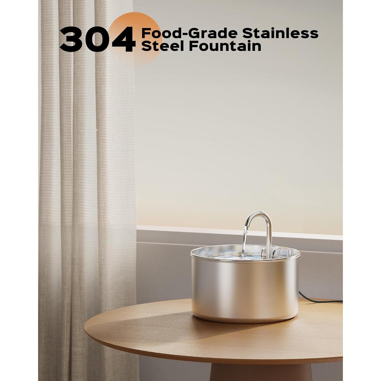 Fuente de Agua AOOGITF para Gatos 2,19L + 8 Filtros