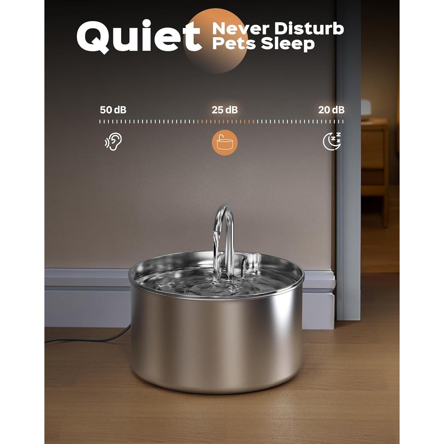 Fuente de Agua AOOGITF para Gatos 2,19L + 8 Filtros