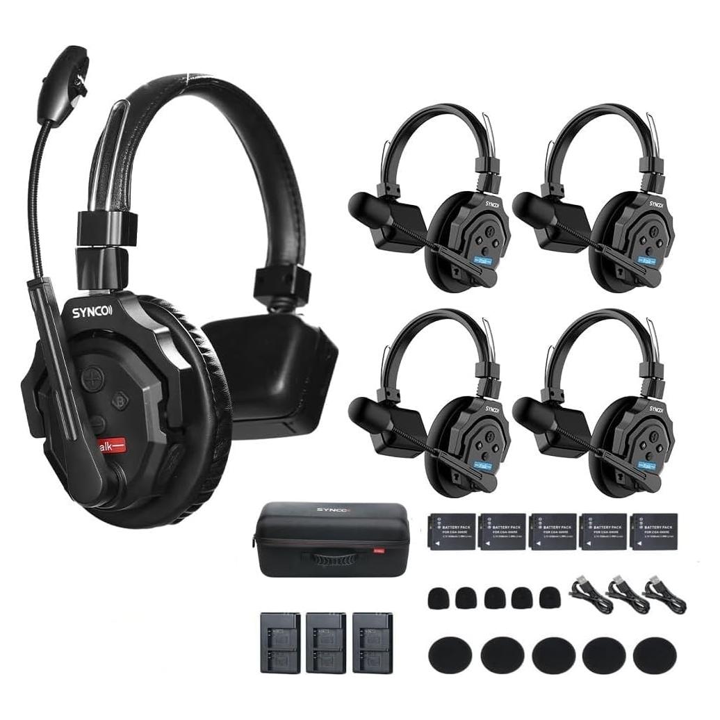 Sistema Intercomunicador Inalámbrico SYNCO X5 400m 5 Personas