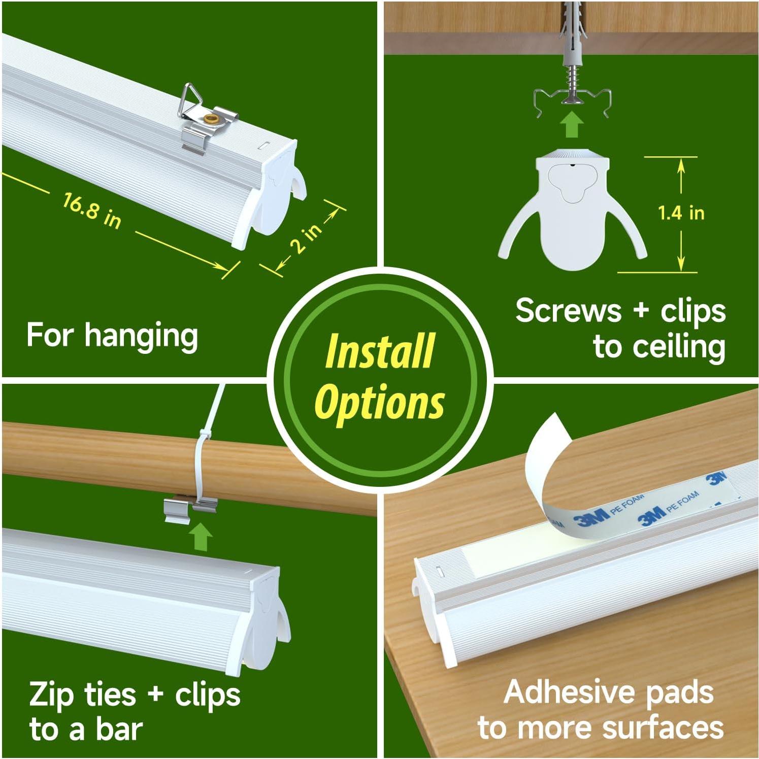 Luces de Crecimiento T5 Bokeedo 2 Tubos 20W Espectro Completo