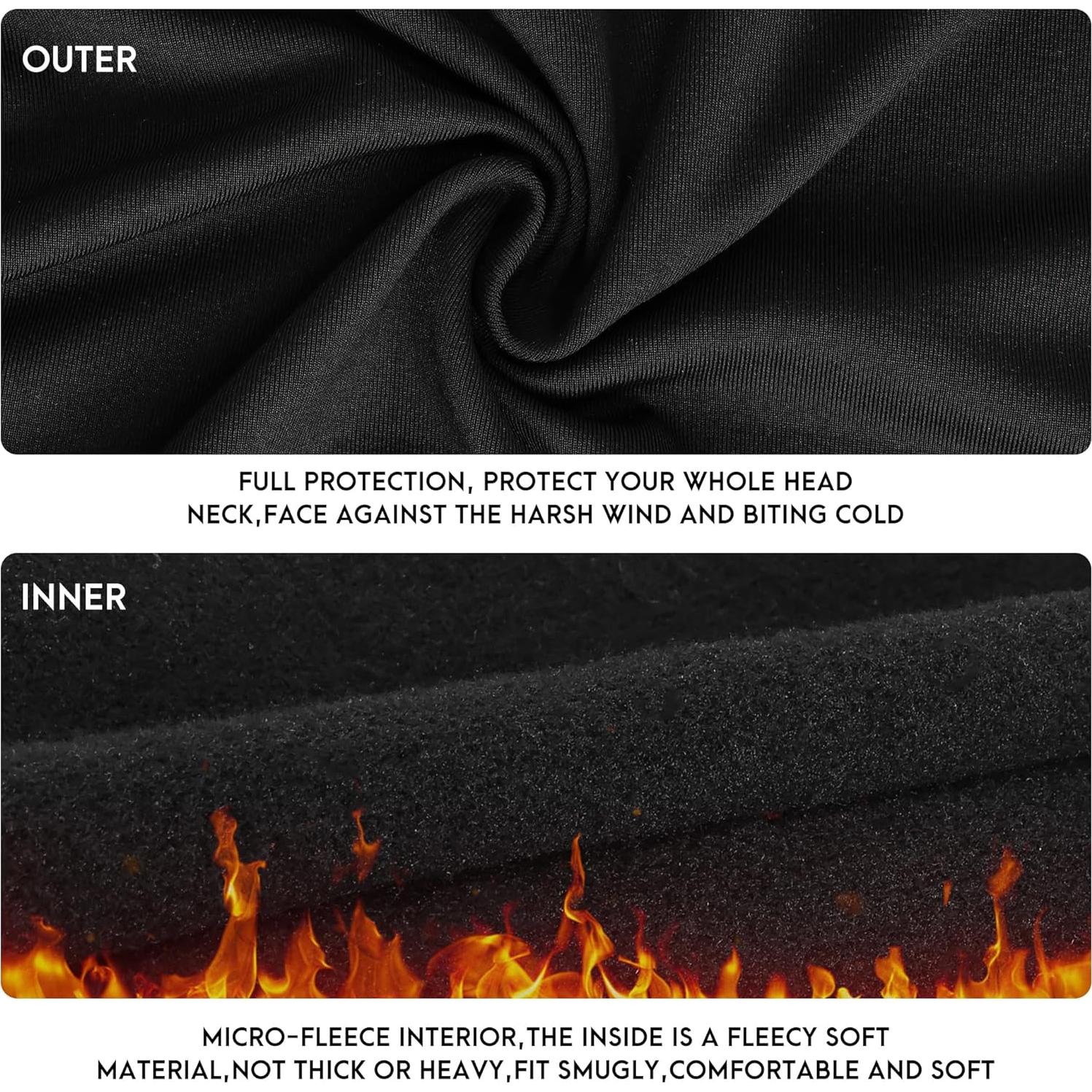 Máscara Balaclava Térmica para Esquí Hombres Mujeres Negro