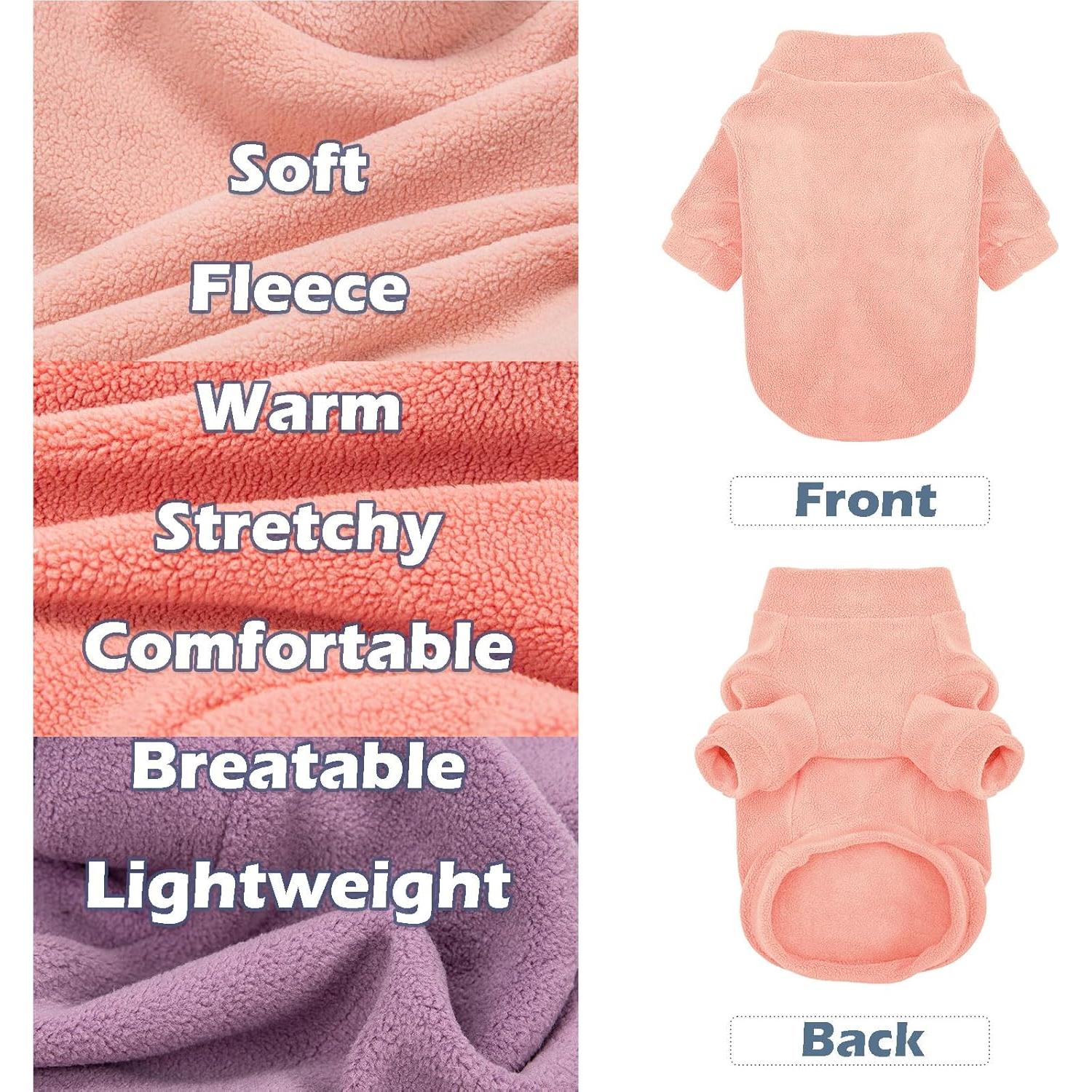 Suéter para Perro GYALAPERI Paquete de 3 Pequeño Rosa