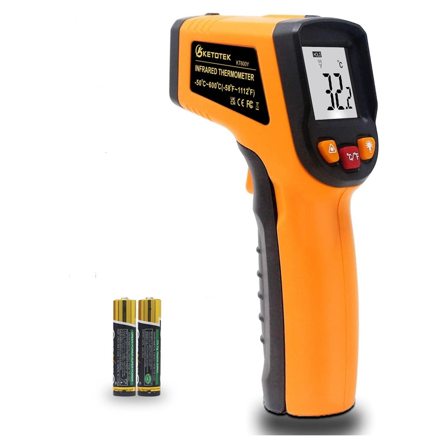 Termómetro Infrarrojo Digital KETOTEK KT600Y -50°C a 600°C