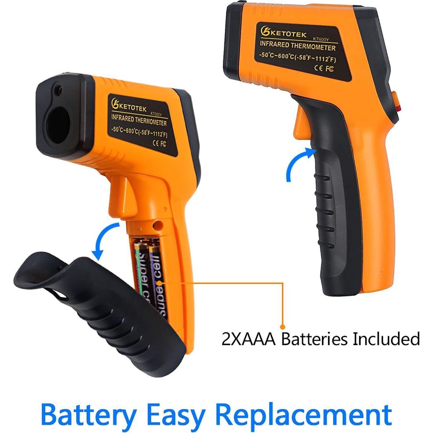 Termómetro Infrarrojo Digital KETOTEK KT600Y -50°C a 600°C