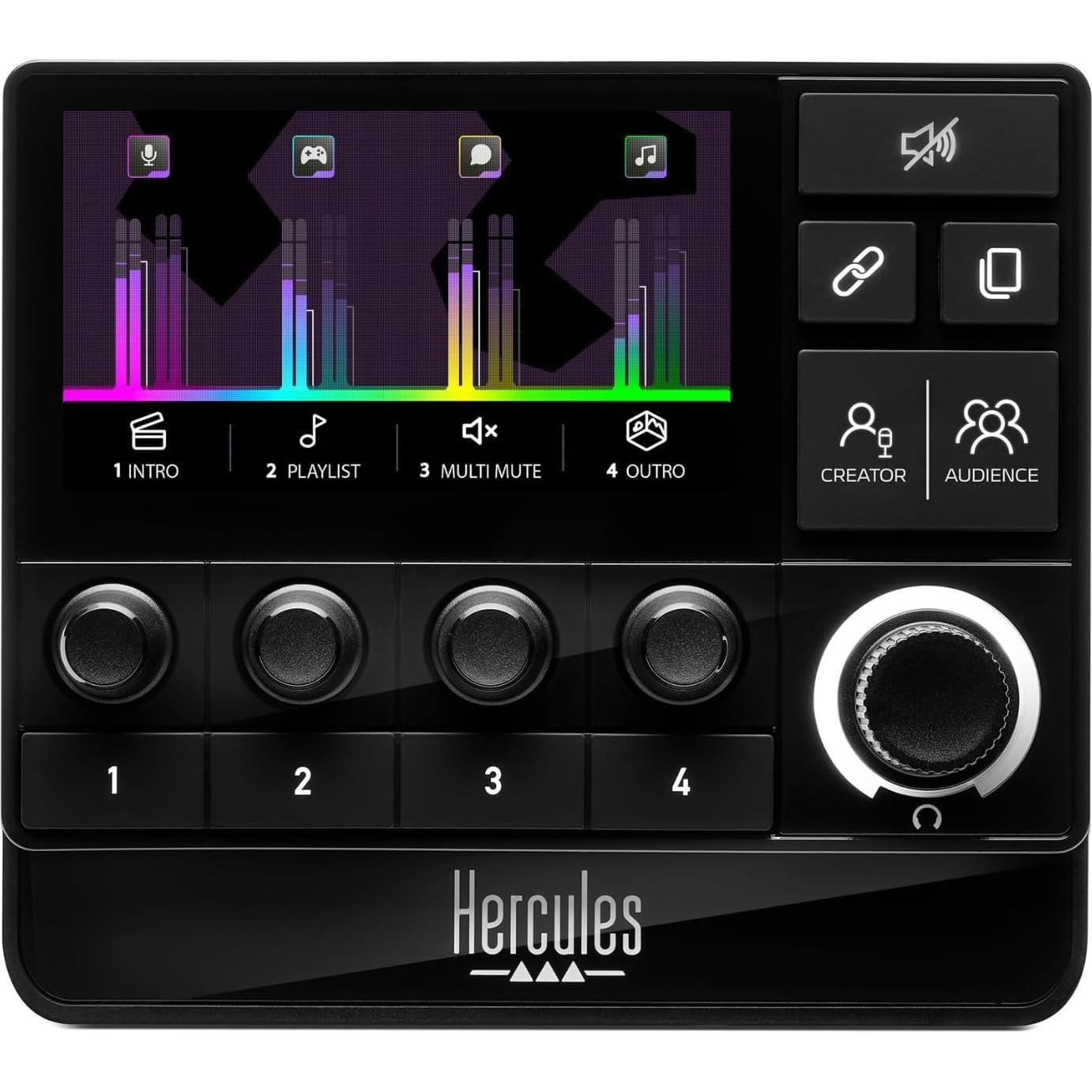 Mezclador de Audio Hercules Stream 200 XLR con Pantalla LCD