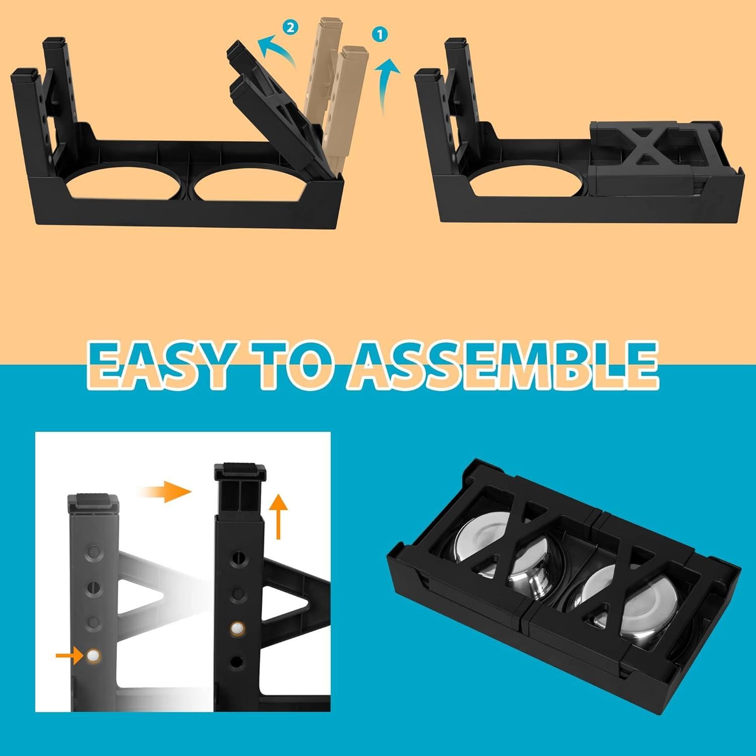 Cuencos Elevados Niubya para Perros Ajustables 5 Alturas