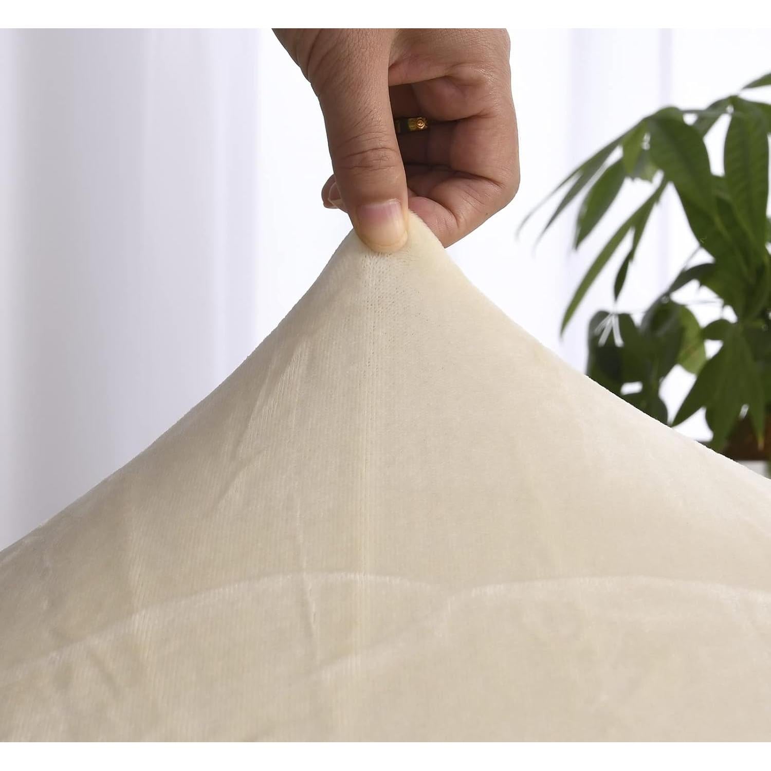 Funda de Silla Alta MIFXIN Terciopelo Beige Juego de 4