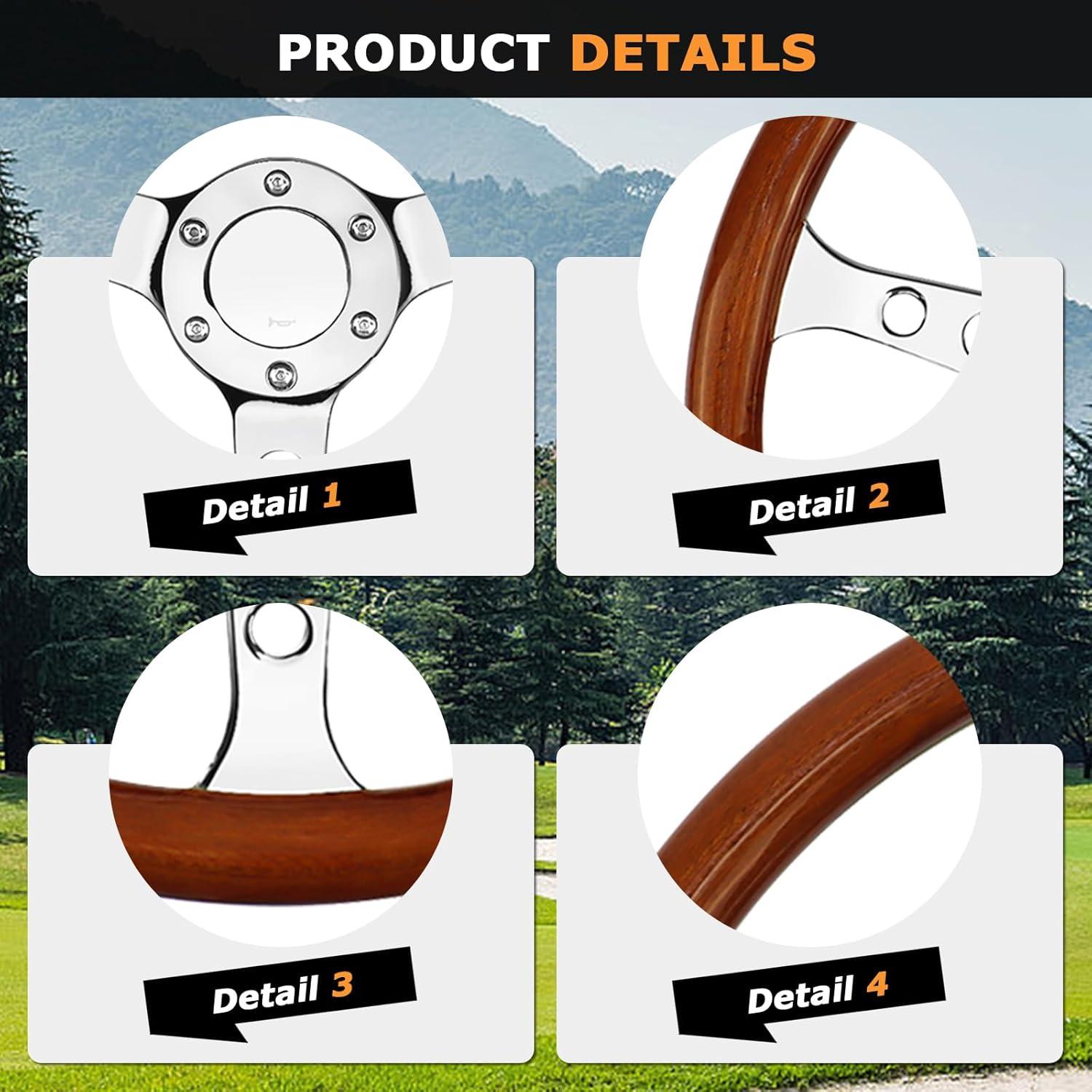 Volante de Carreras VOONKE MZFXP 380MM Universal para Golf y Rally