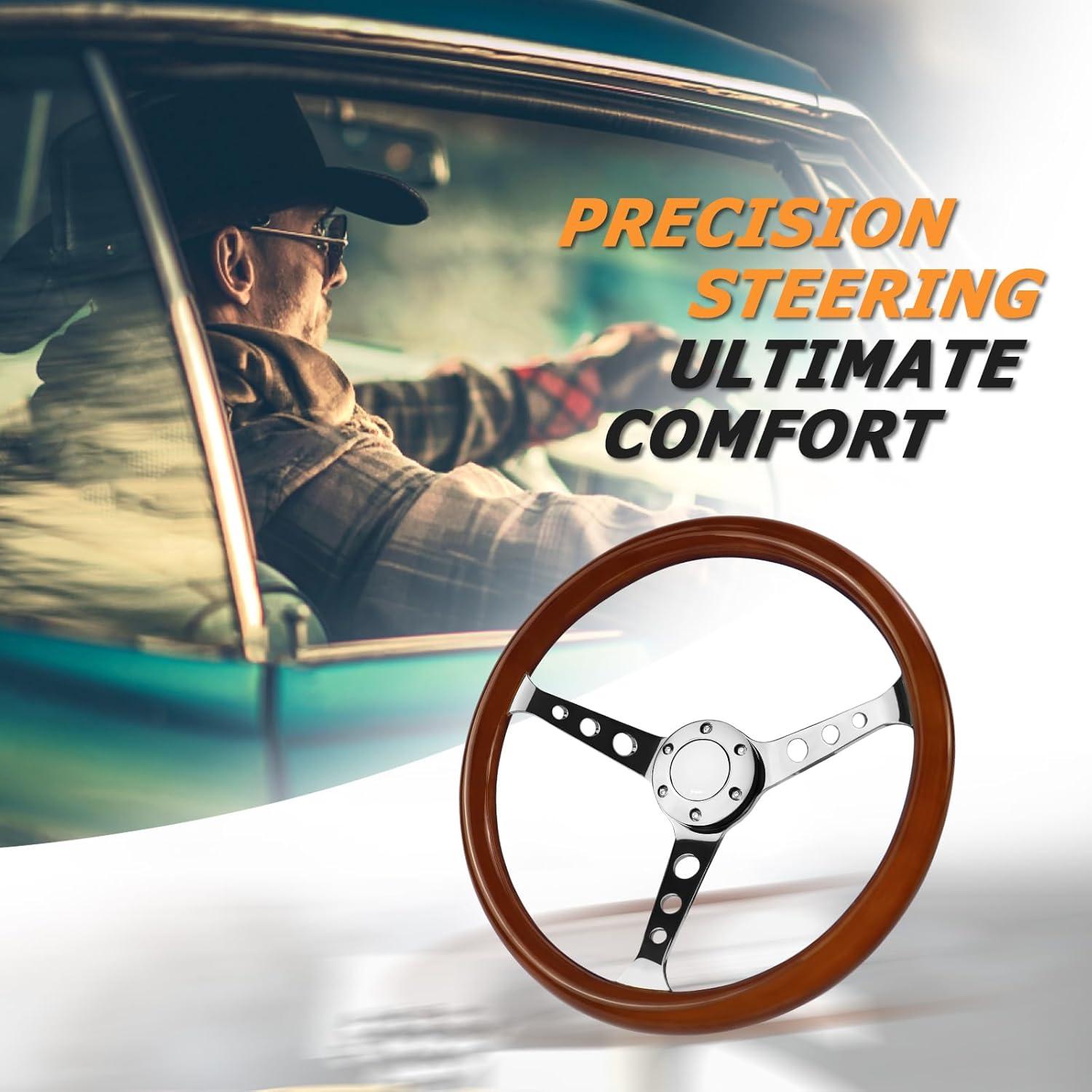 Volante de Carreras VOONKE MZFXP 380MM Universal para Golf y Rally