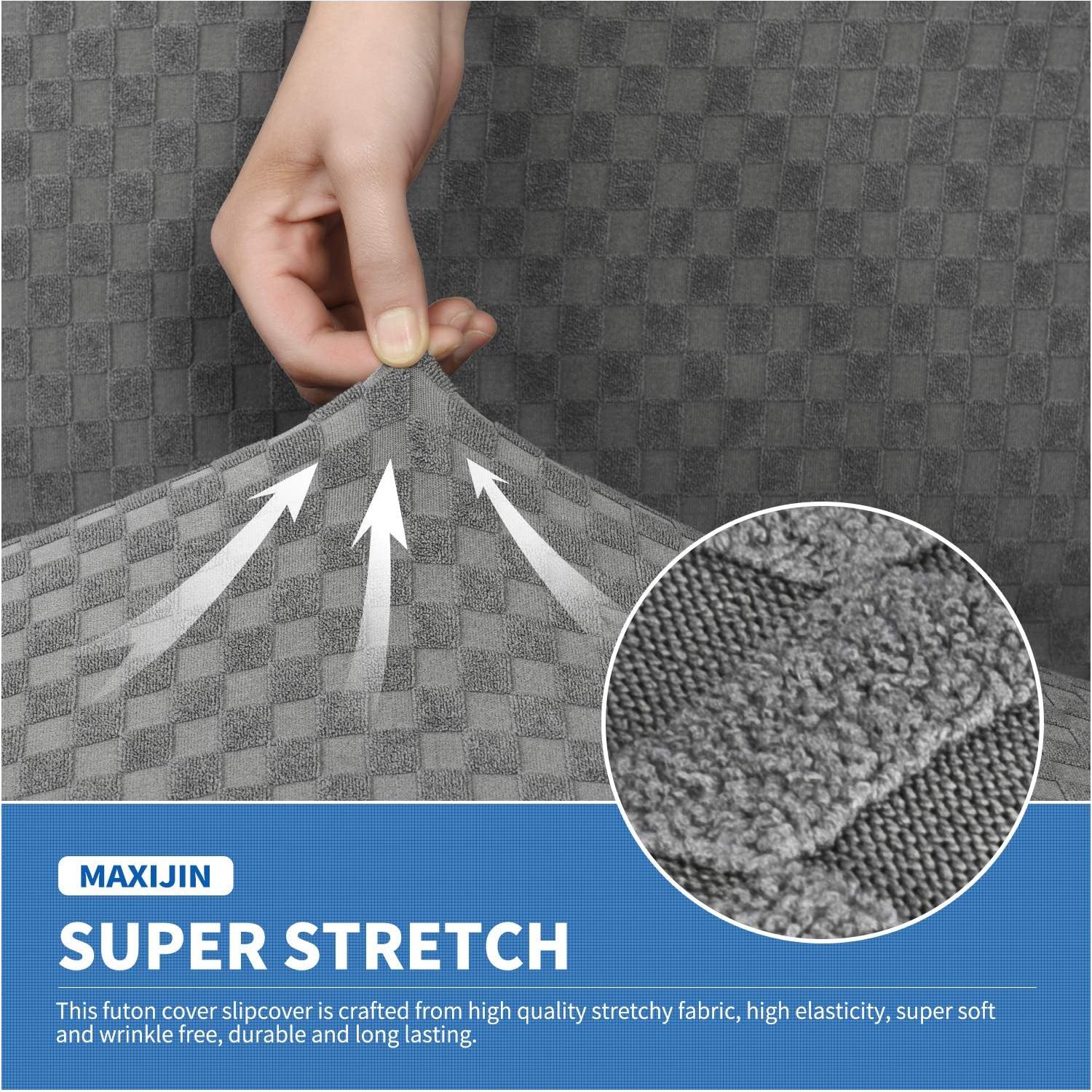 Funda de Futón MAXIJIN Gris Claro Ajustable y Lavable