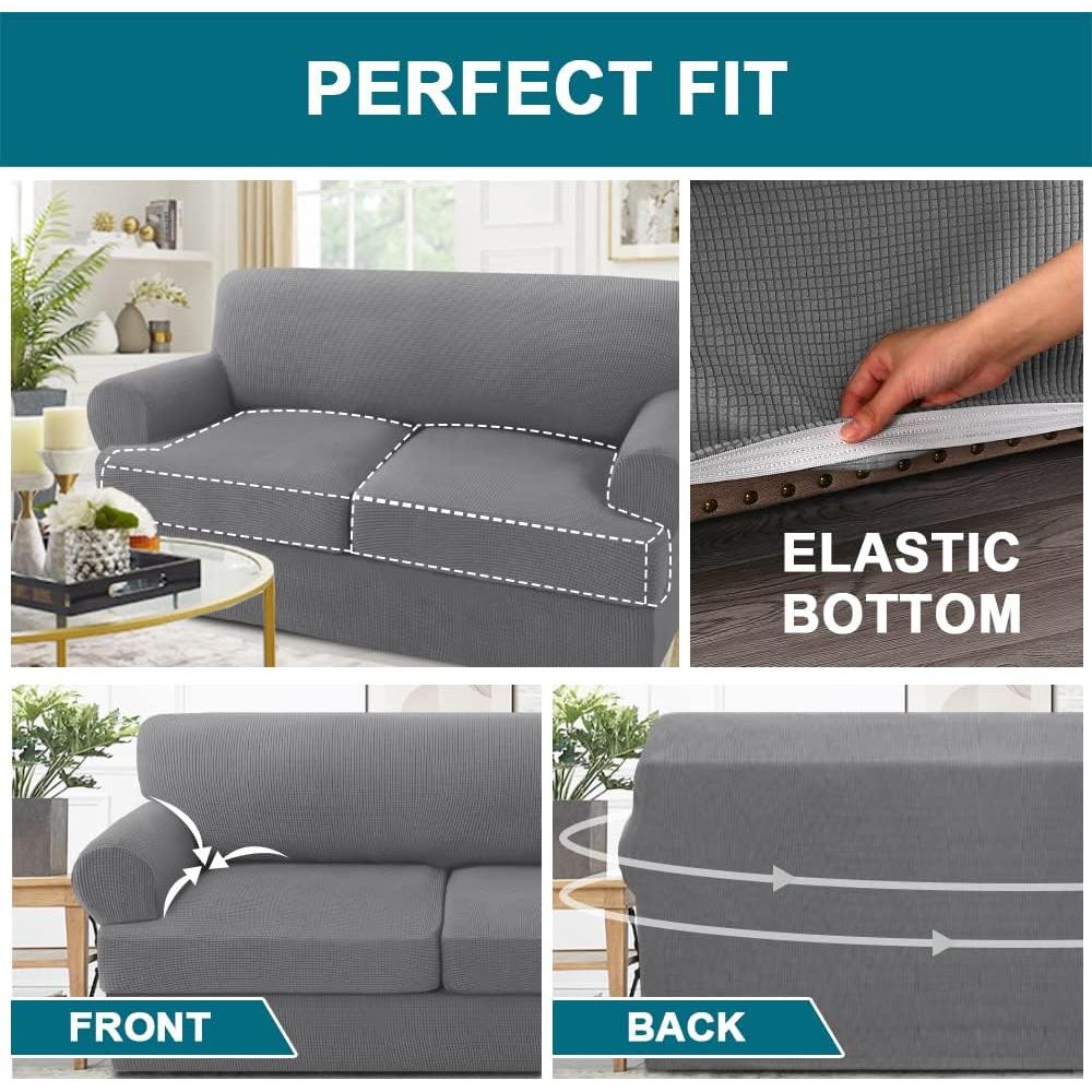 Cubierta de sofá Turquoize 3 piezas para 2 cojines en T