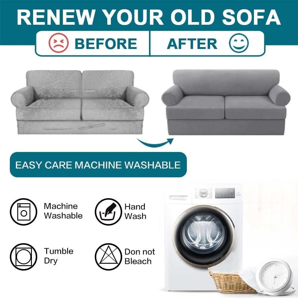 Cubierta de sofá Turquoize 3 piezas para 2 cojines en T