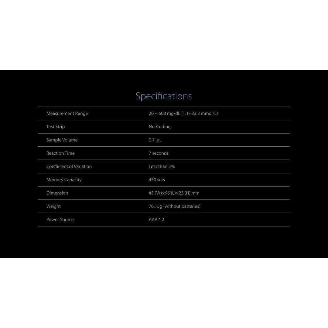 Kit de Prueba de Diabetes FORA Pro Voice V9 con Glucometro y 100 Tiras