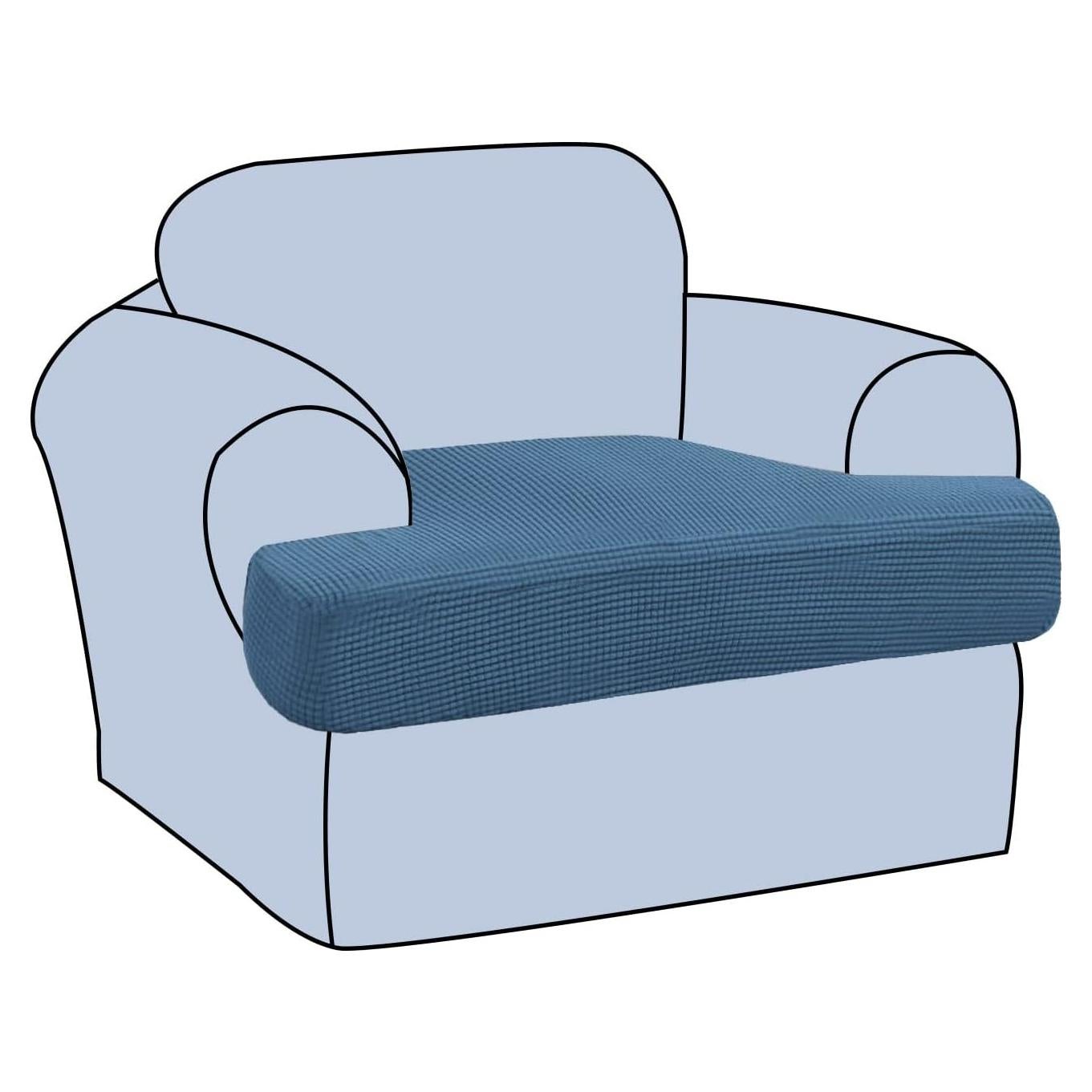 Funda de Sofá H.VERSAILTEX para Silla con Cojín en T Azul